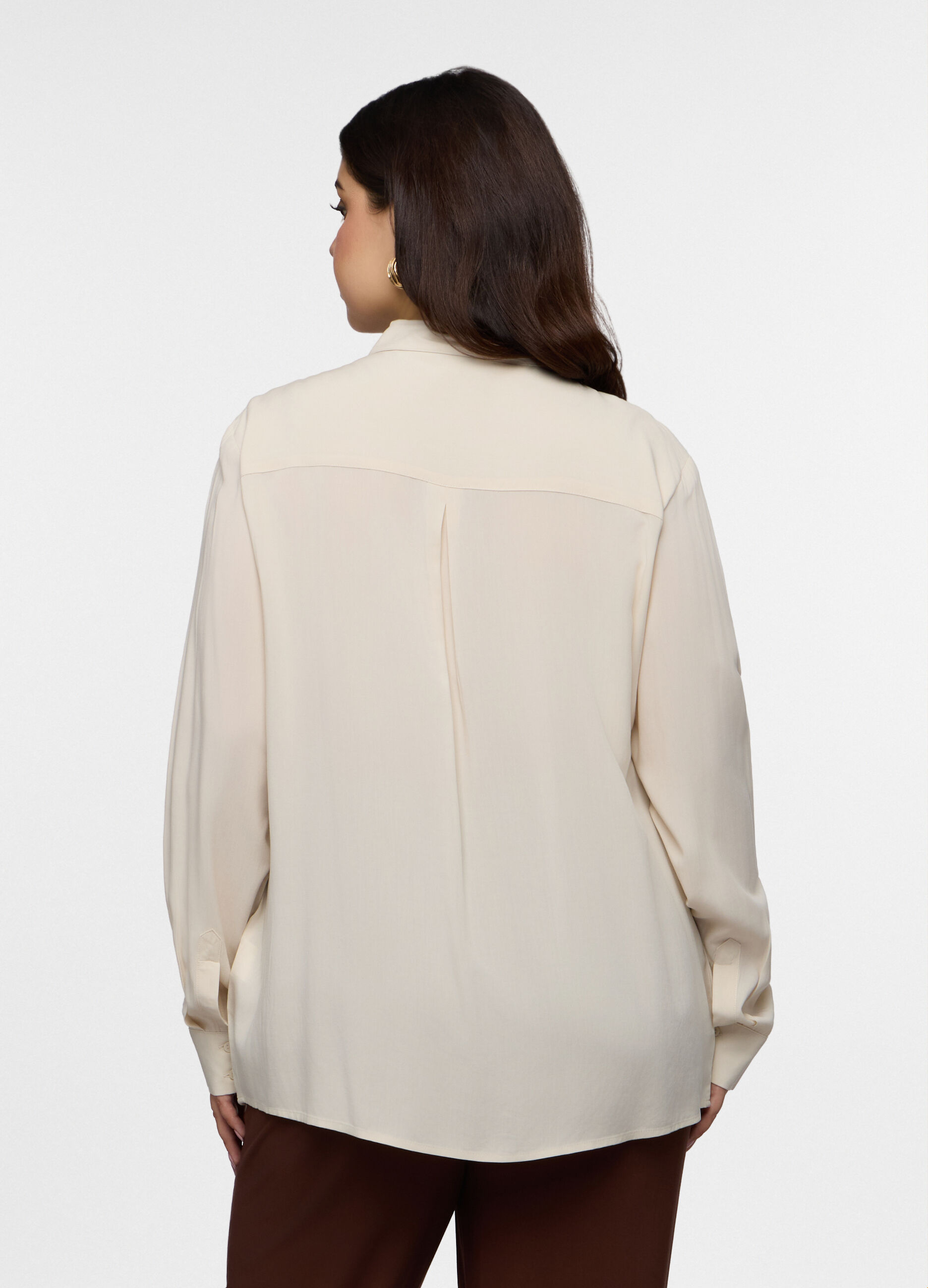 Camicia Fit Regular con colletto alla francese in pura viscosa donna curvy_1