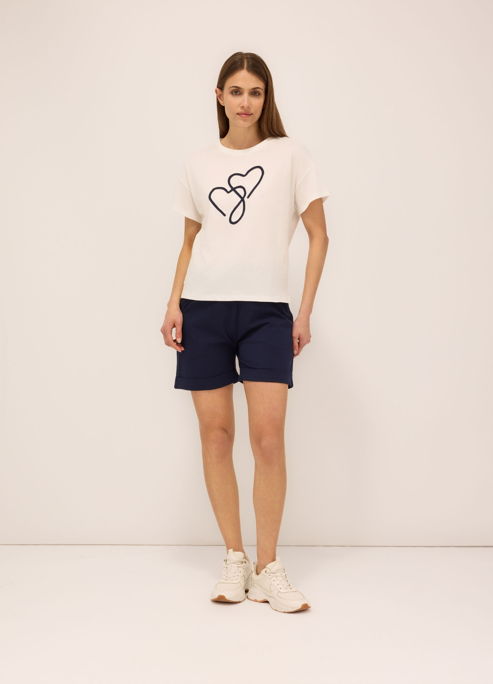 Shorts in jersey di puro cotone donna_0