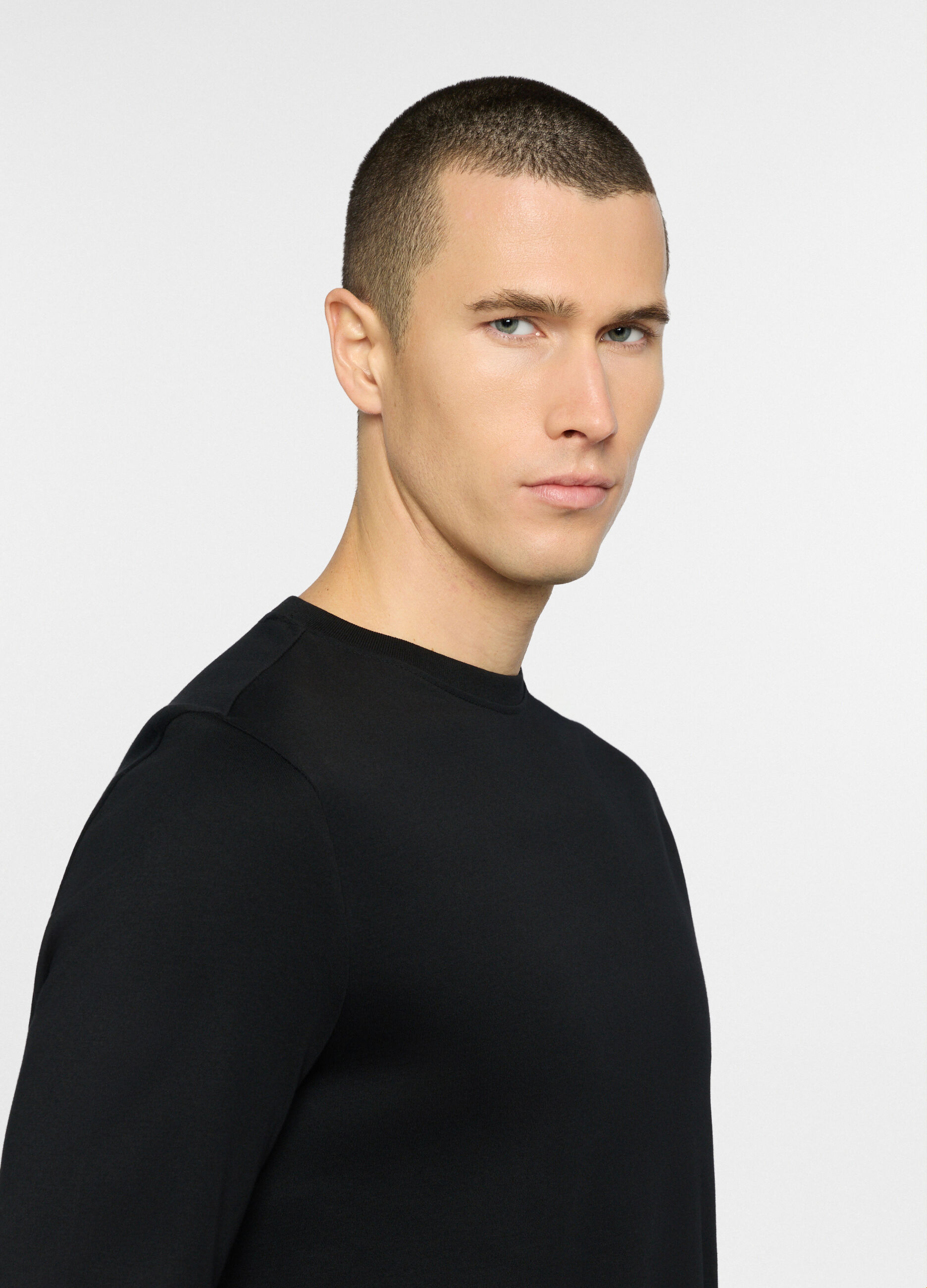 T-shirt a maniche lunghe in cotone uomo_2