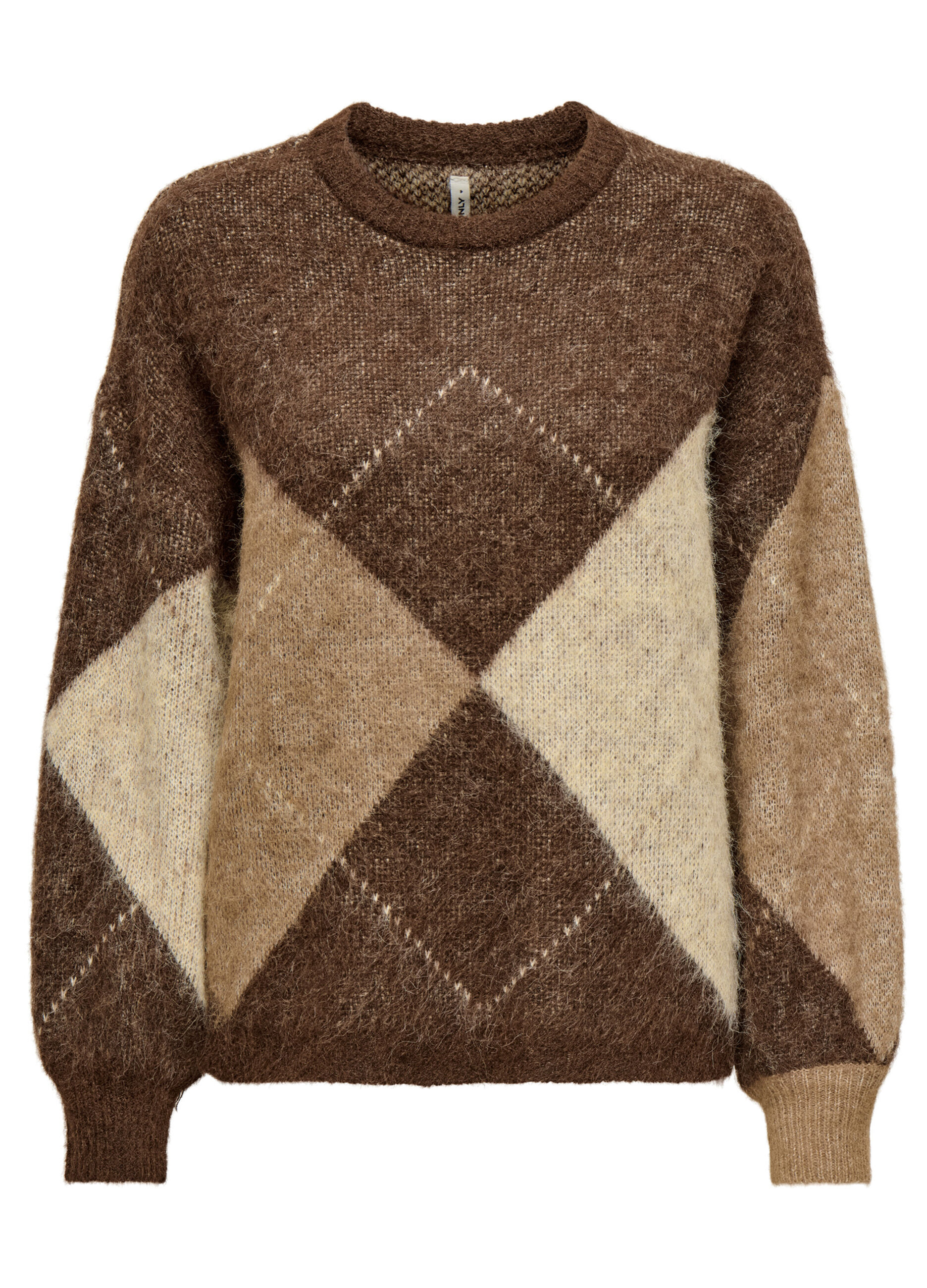 Pullover jaquard a quadri donna_5