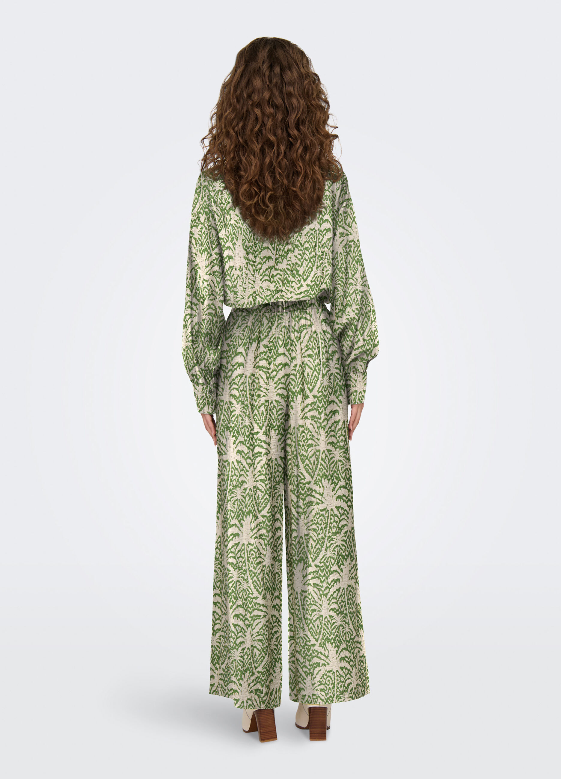 Pantaloni palazzo con stampa donna_1