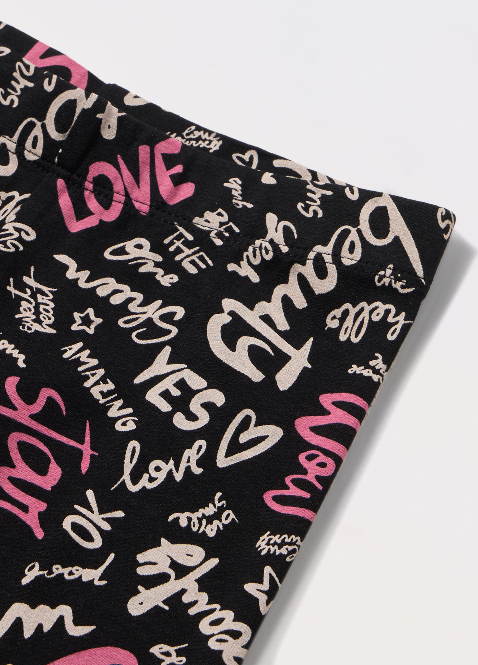 Leggings in jersey di cotone stretch ragazza_1