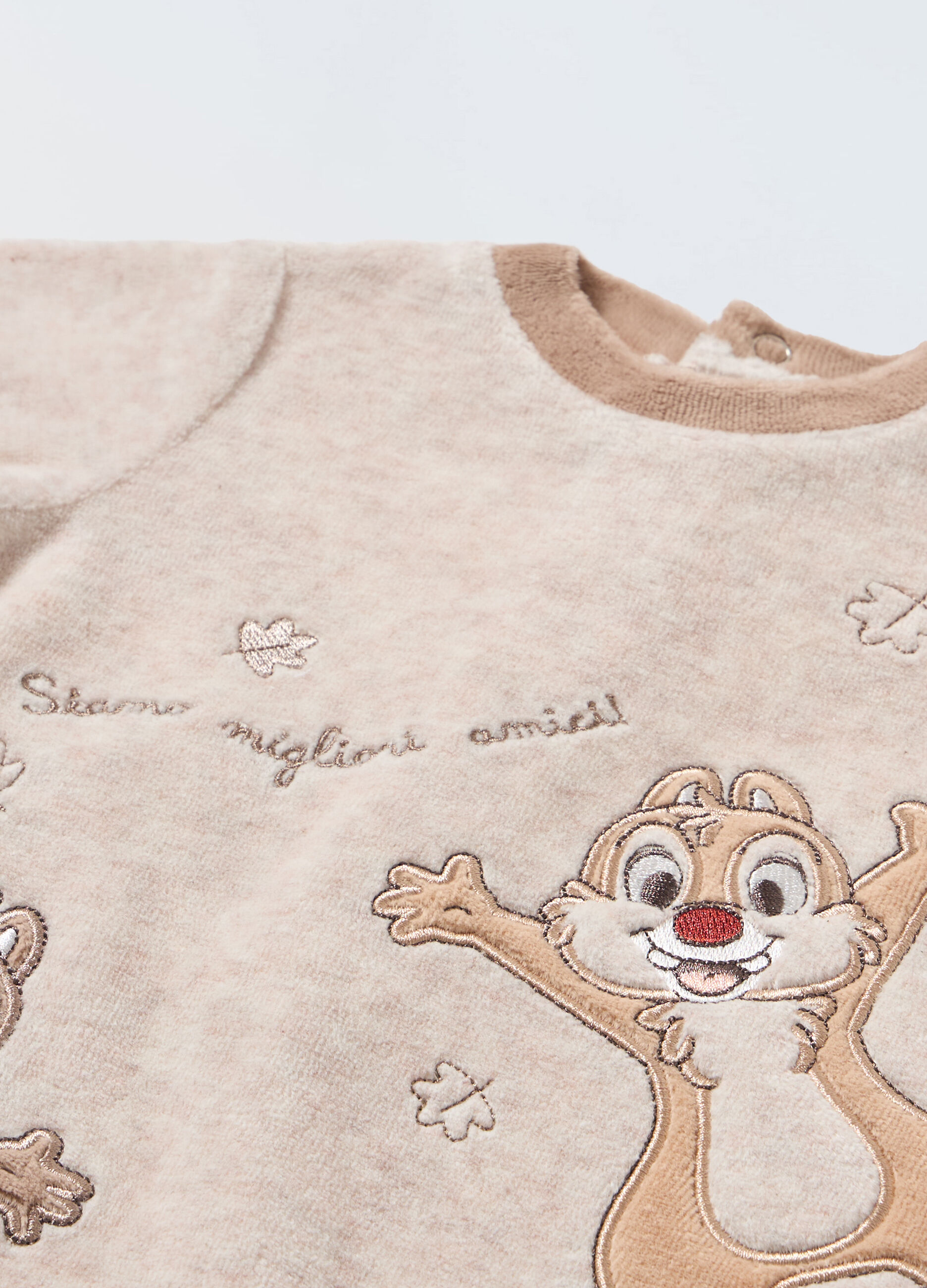 Tutina velours con ricami neonato_1
