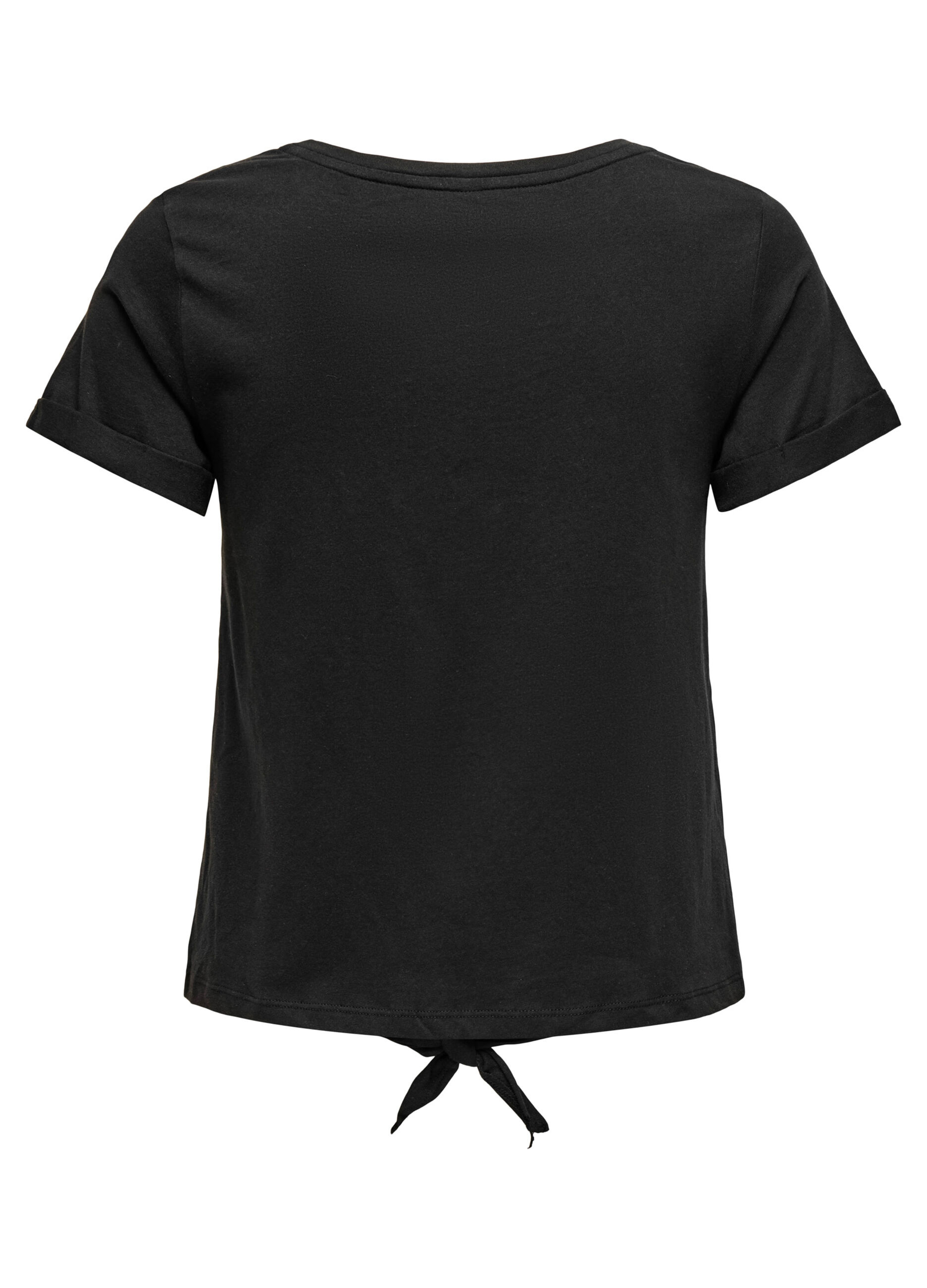 T-shirt con nodo su fondo donna_1