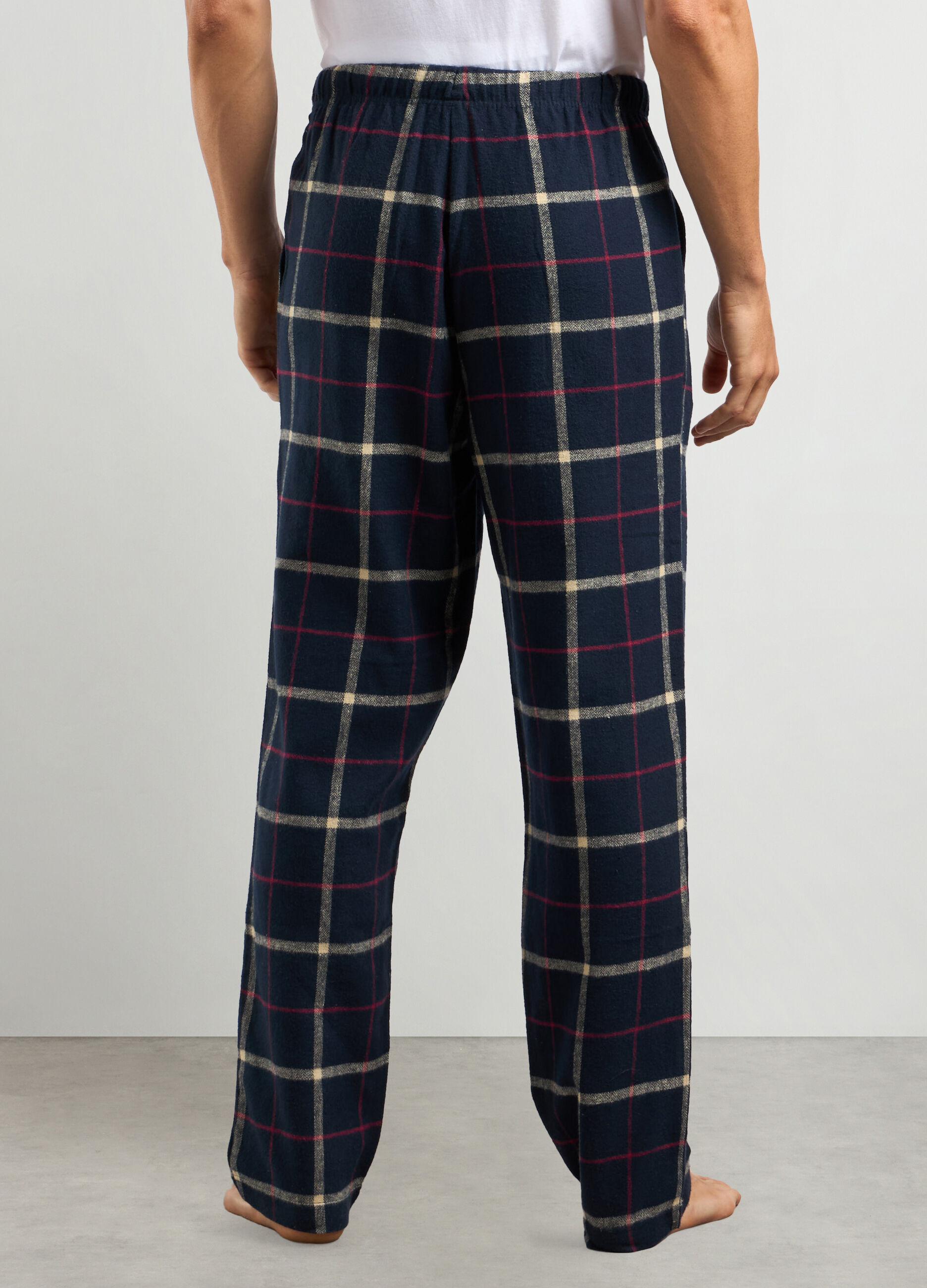 Pantaloni pigiama lunghi in flanella uomo_1