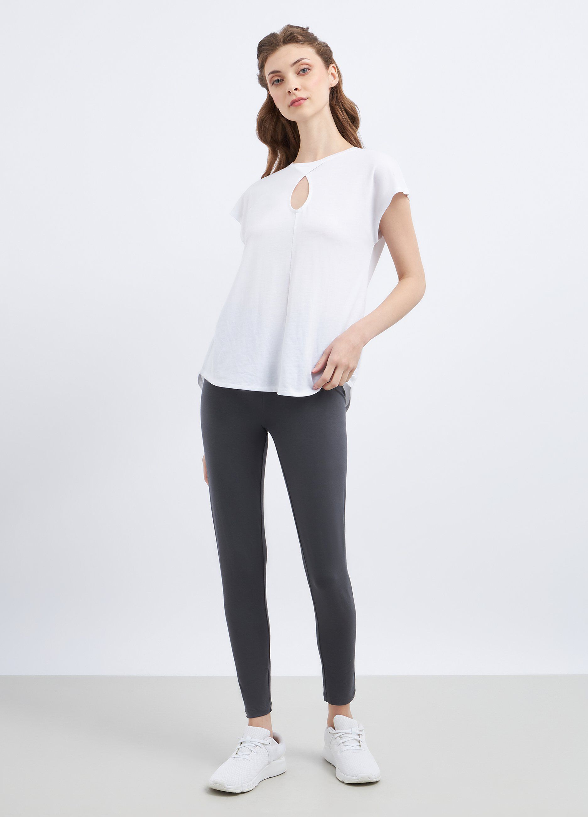 Leggings in cotone stretch donna_0