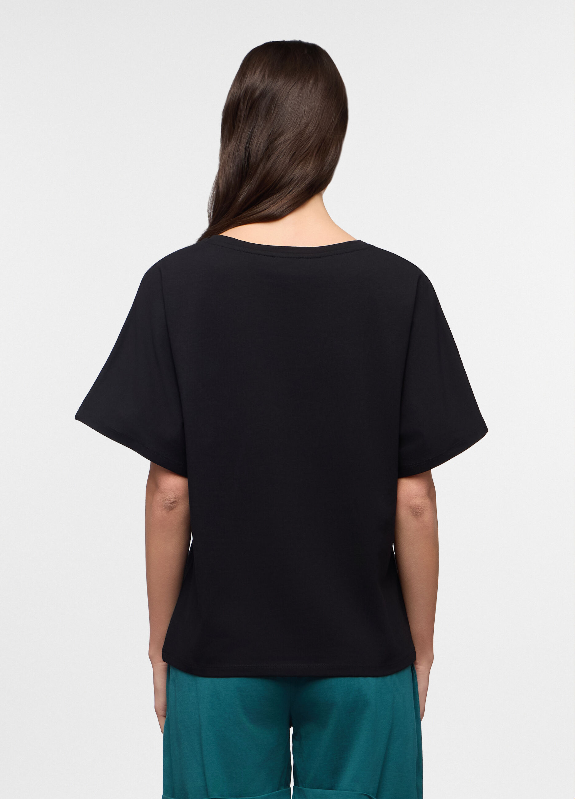 T-shirt girocollo stretch donna_1