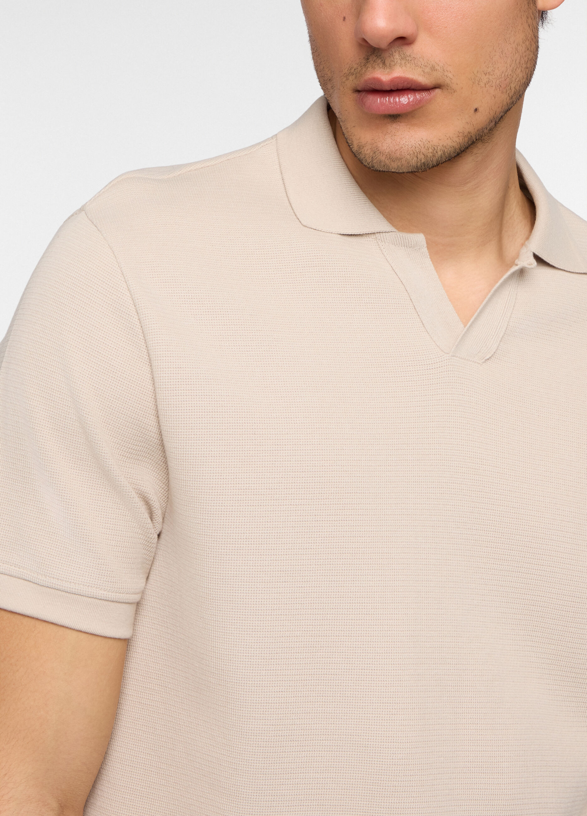 Polo maniche corte in cotone stretch uomo_2