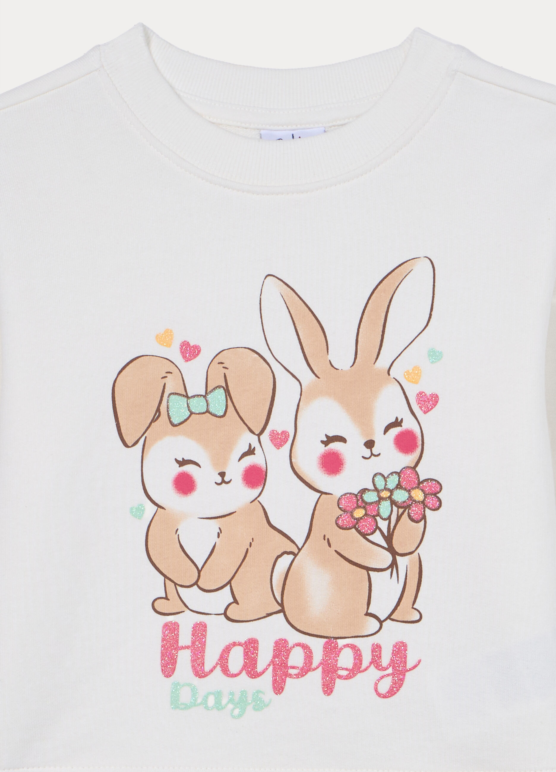 Jogging set in french terry di puro cotone bambina_2