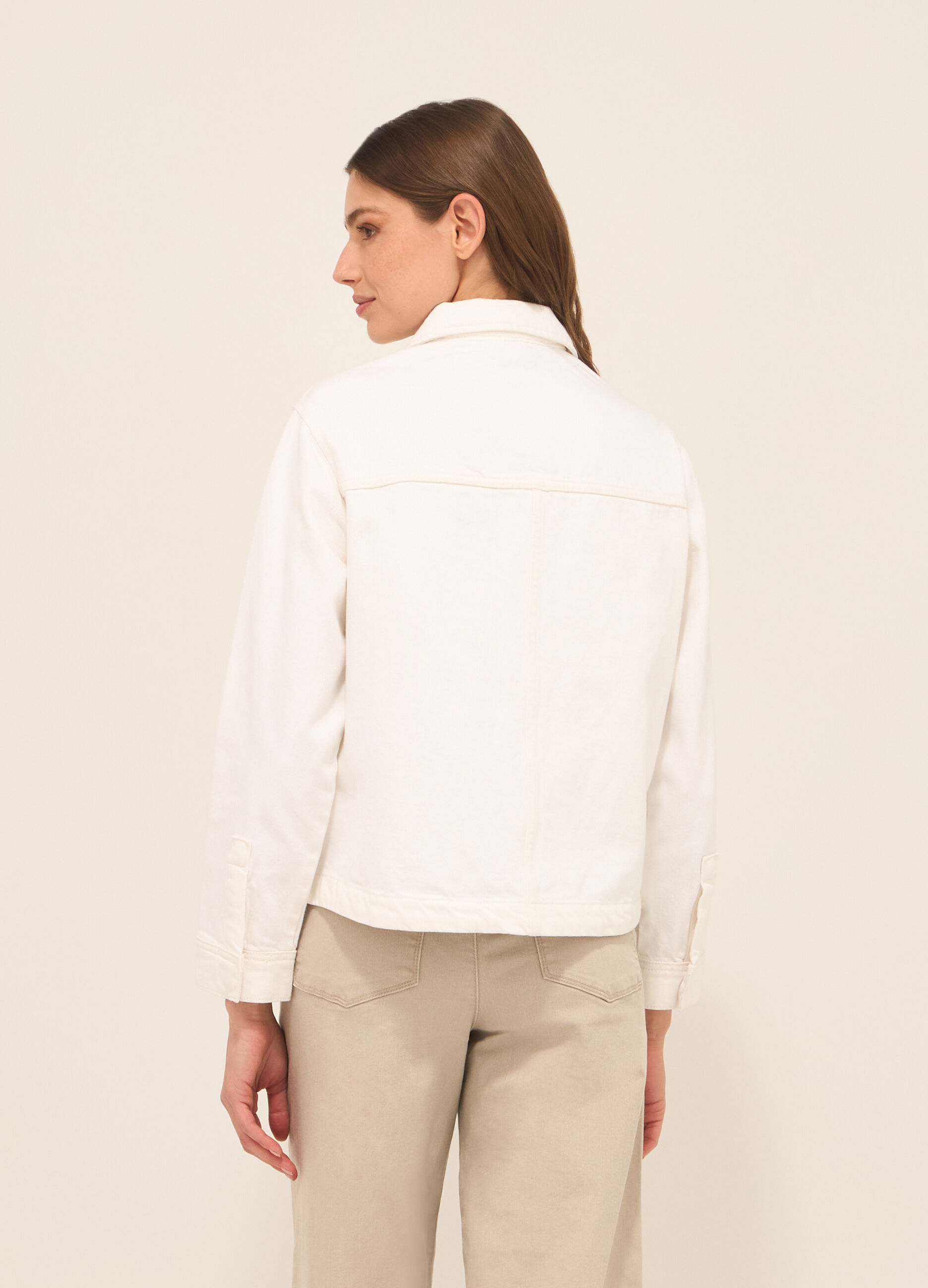Giacca in denim di puro cotone donna_1