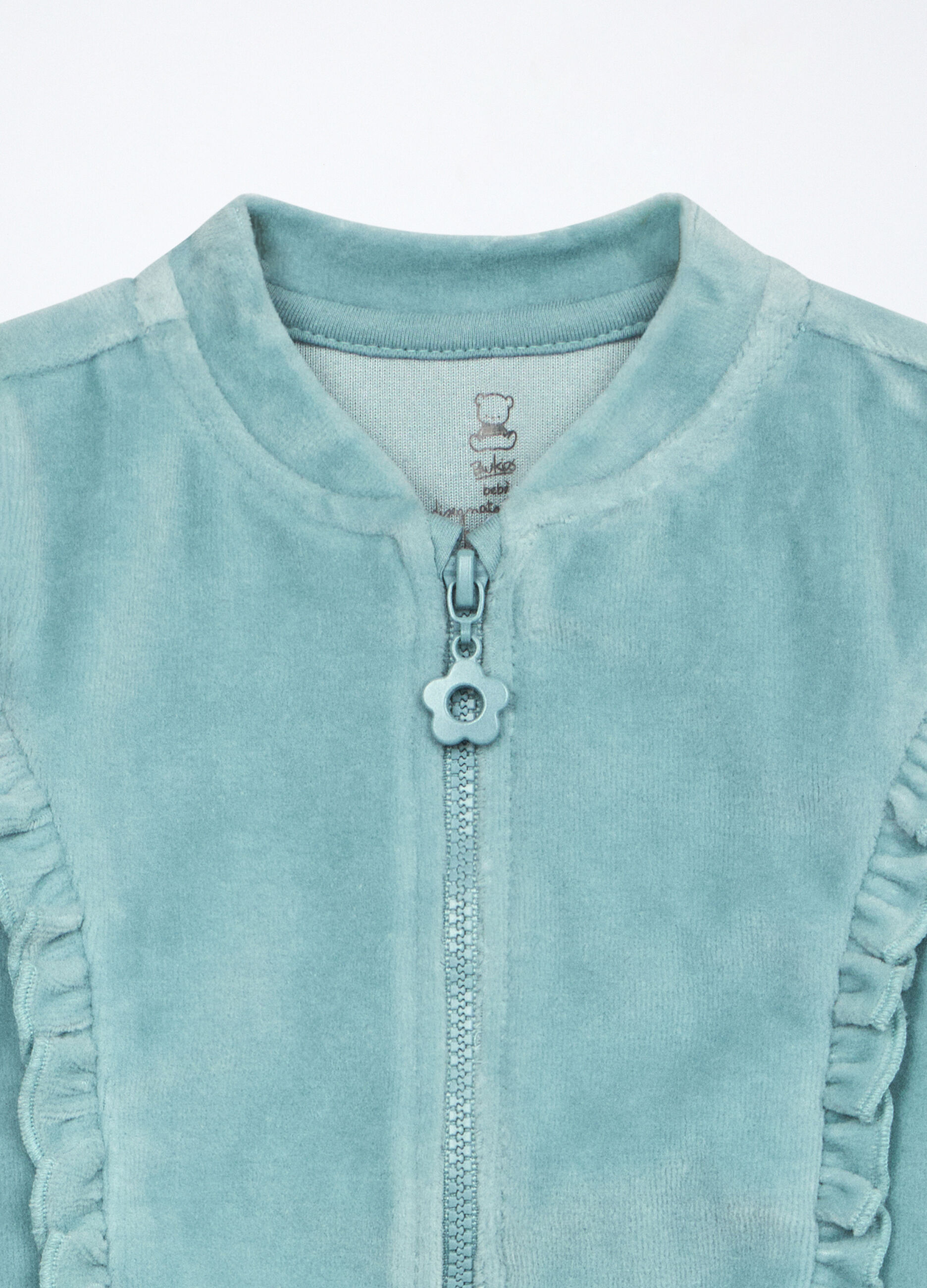Jogging set in misto cotone velour neonata_2