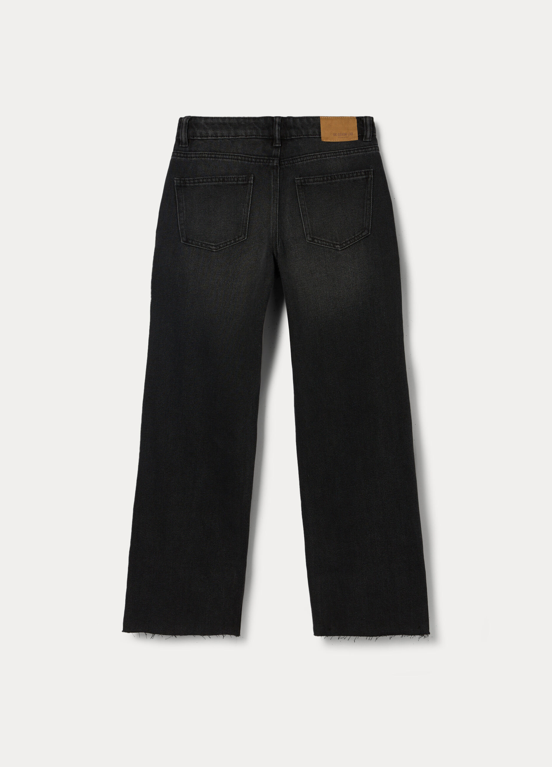 Pantaloni in denim misto cotone ragazza_1