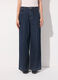 Denim wide leg in puro cotone donna_1