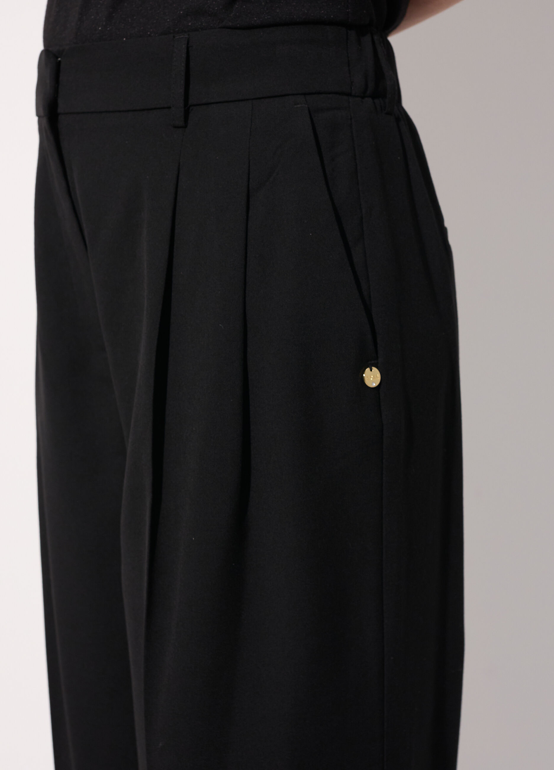 Pantalone dritto in misto lana stretch donna_3