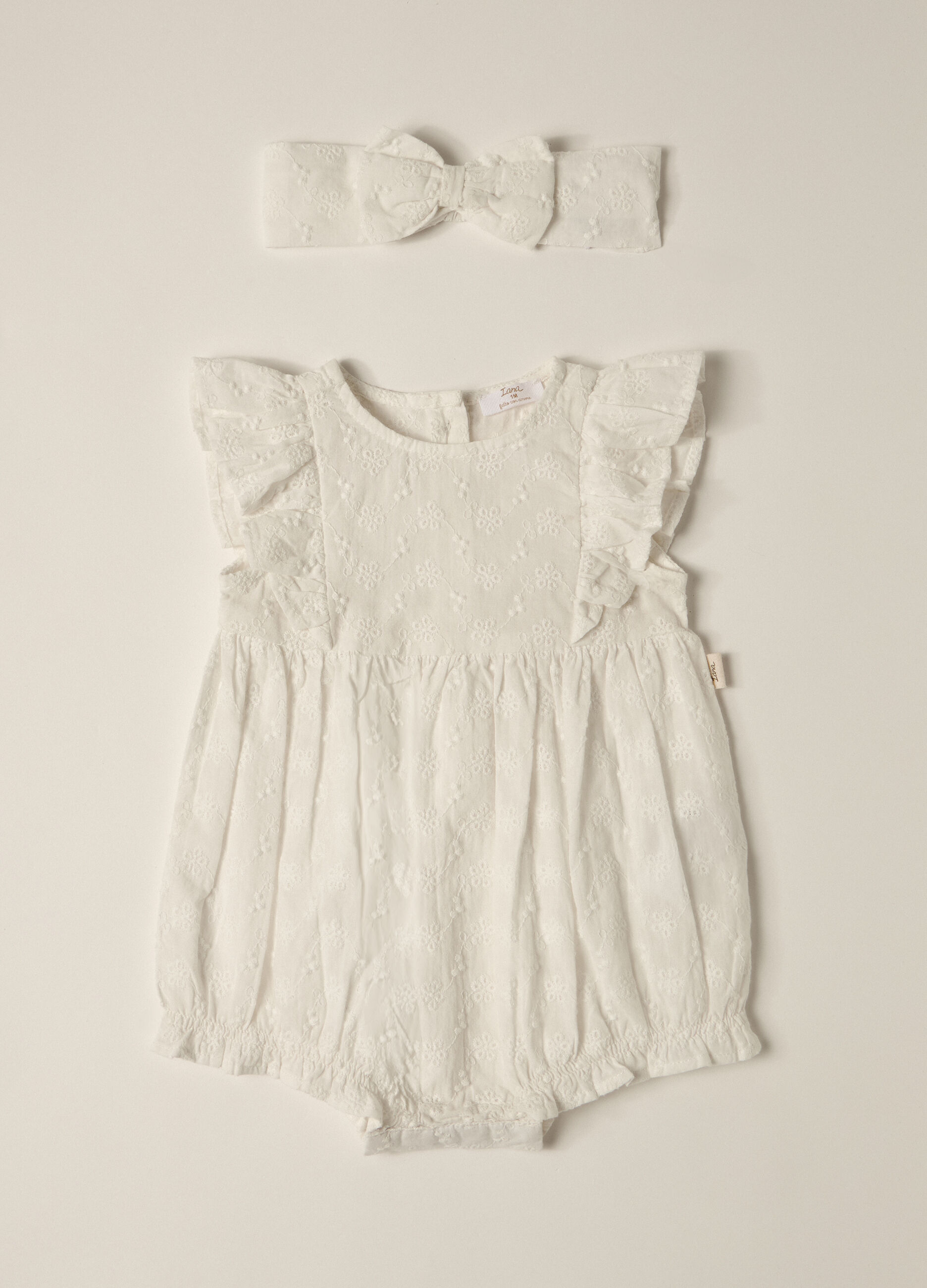 Pagliaccetto + fascetta in Sangallo IANA neonata_0