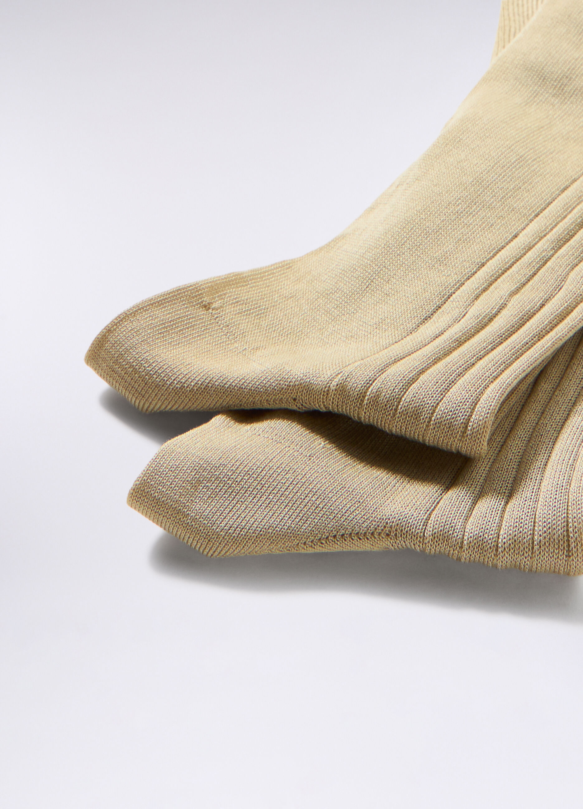 Calze corte in cotone a coste uomo_1