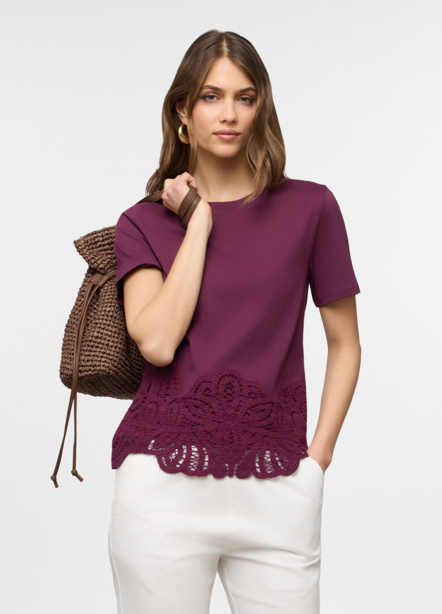 T-shirt girocollo donna_0