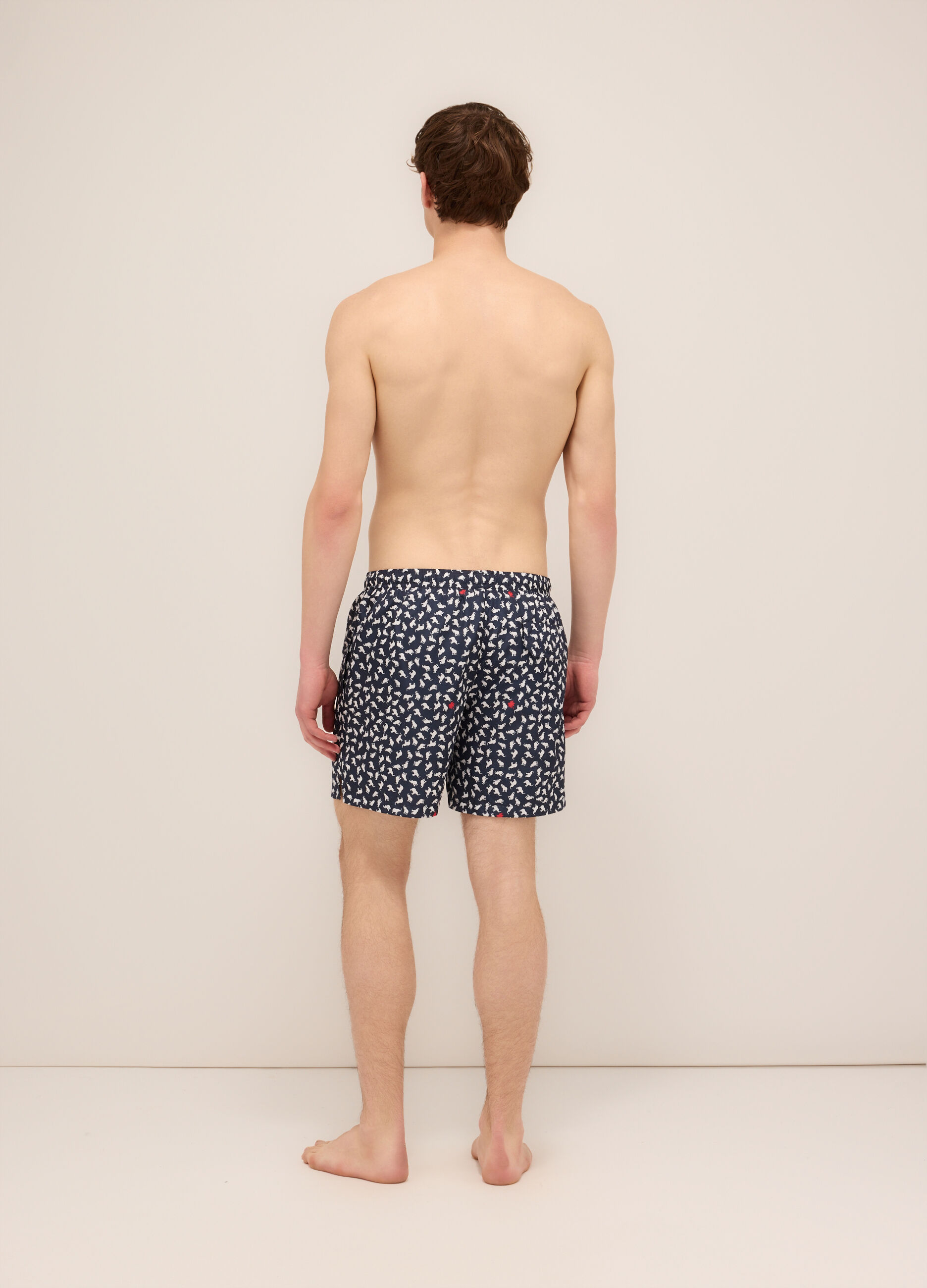 Boxer mare con stampa uomo_1