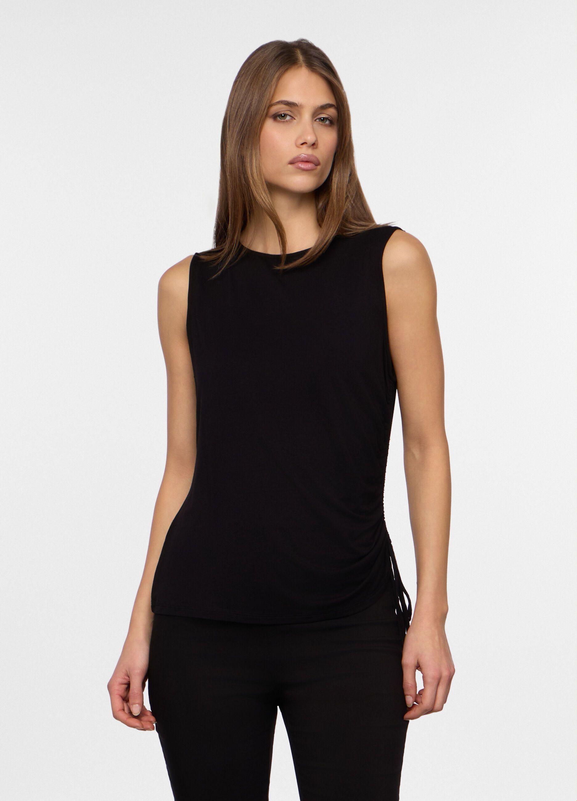 Canotta in viscosa stretch donna_0