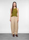 Pantaloni Fit Slouchy in twill misto lino donna_0