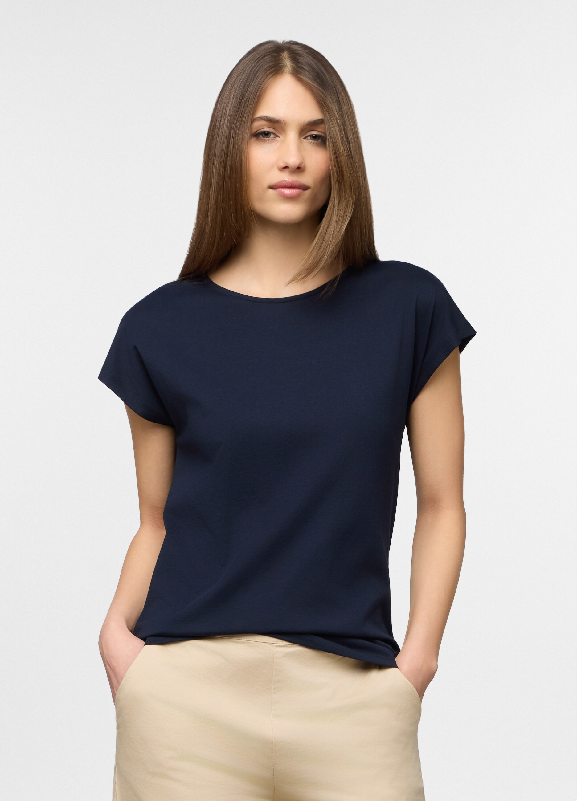 T-shirt girocollo donna_0