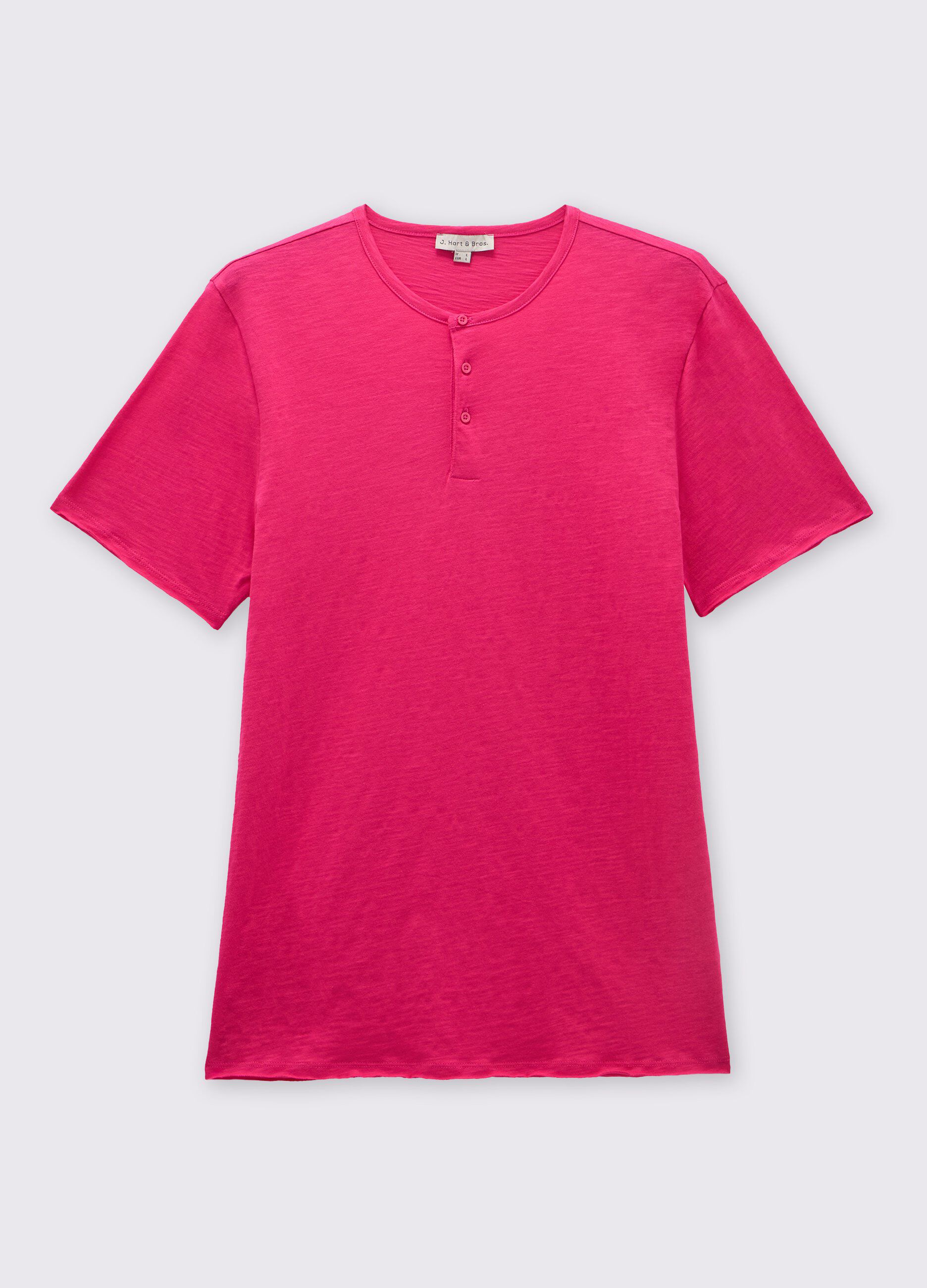 T-shirt in puro cotone con bottoni uomo_0