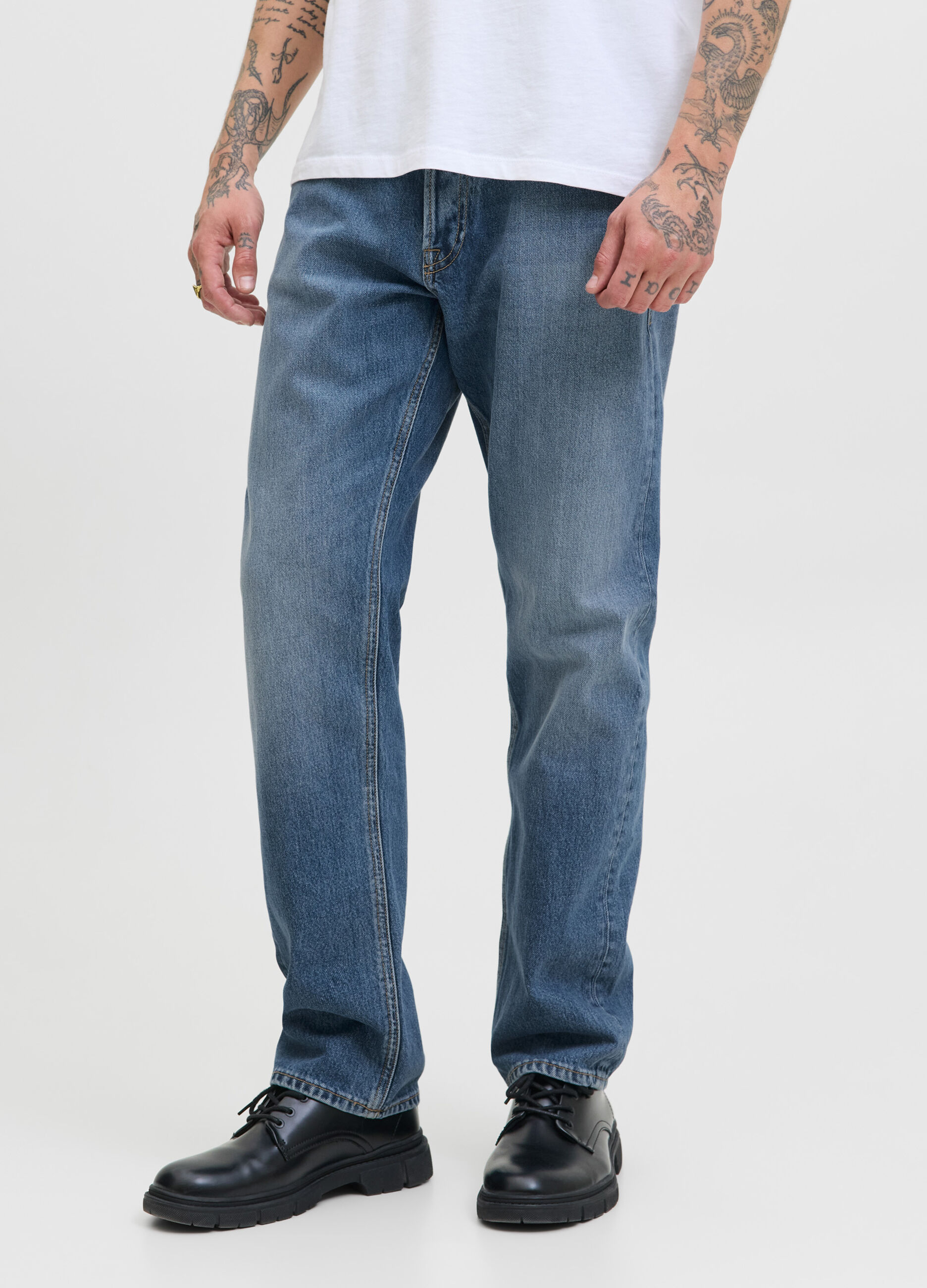 Jeans regular fit in denim uomo_1