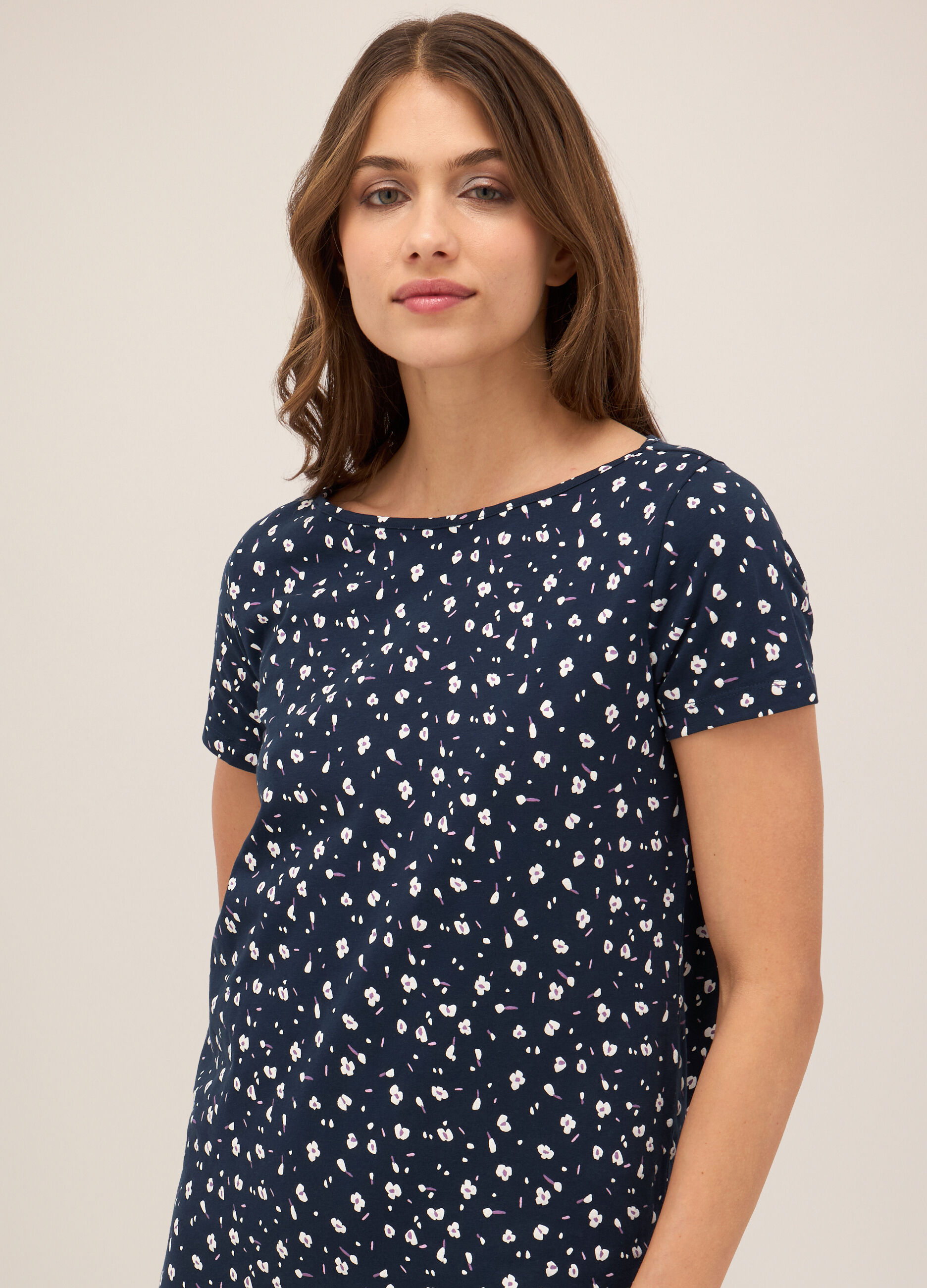 Abito corto in cotone stretch donna_2