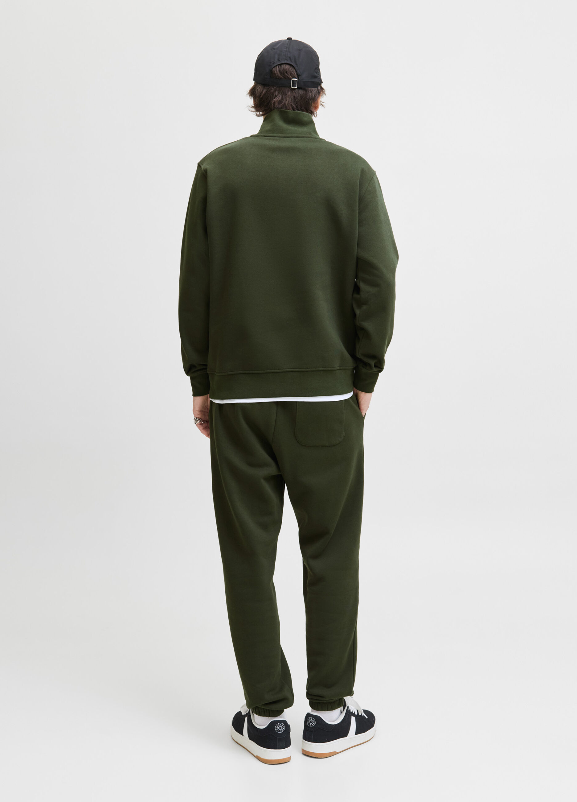 Pantaloni jogging in felpa di cotone uomo_2