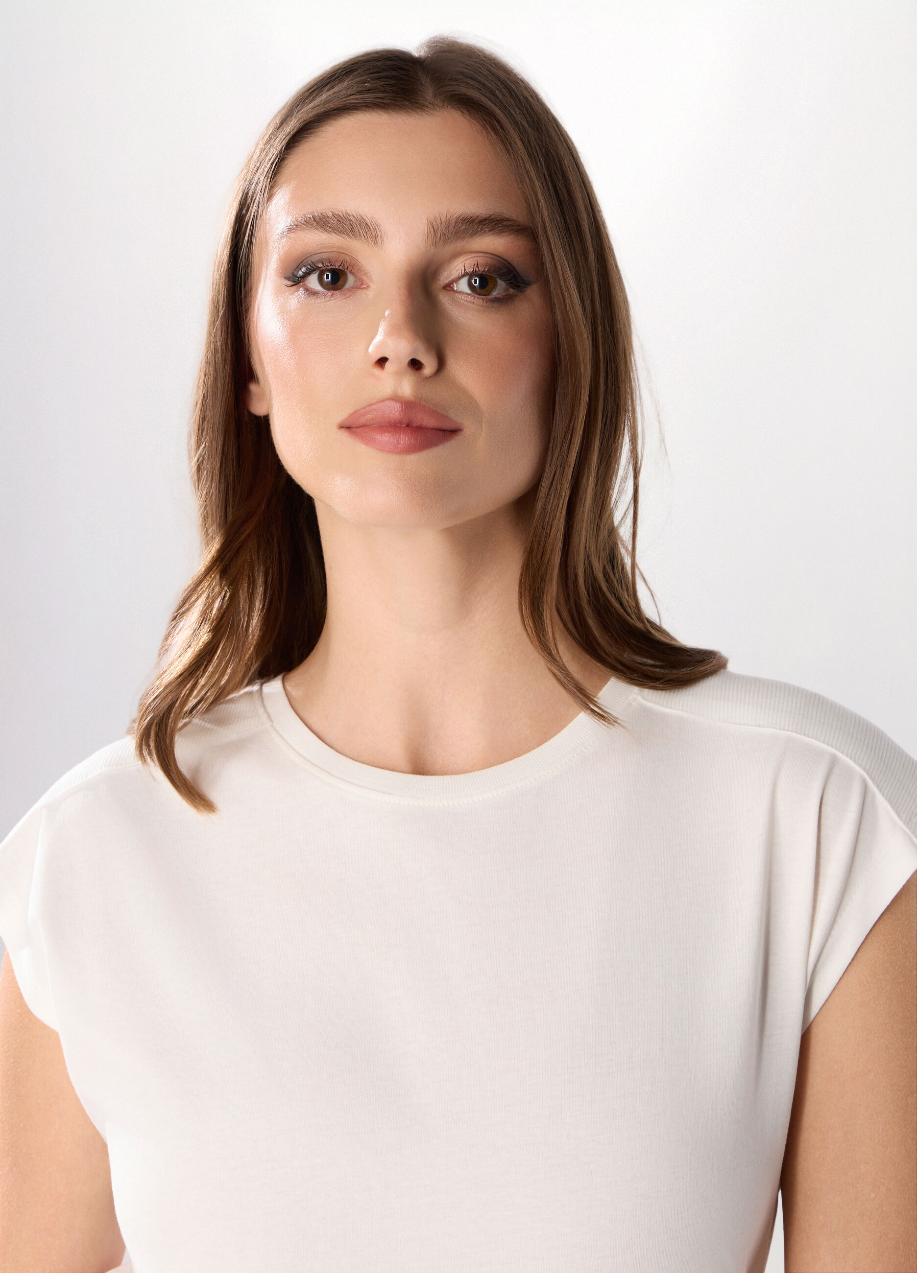 T-shirt in jersey di puro cotone donna_2