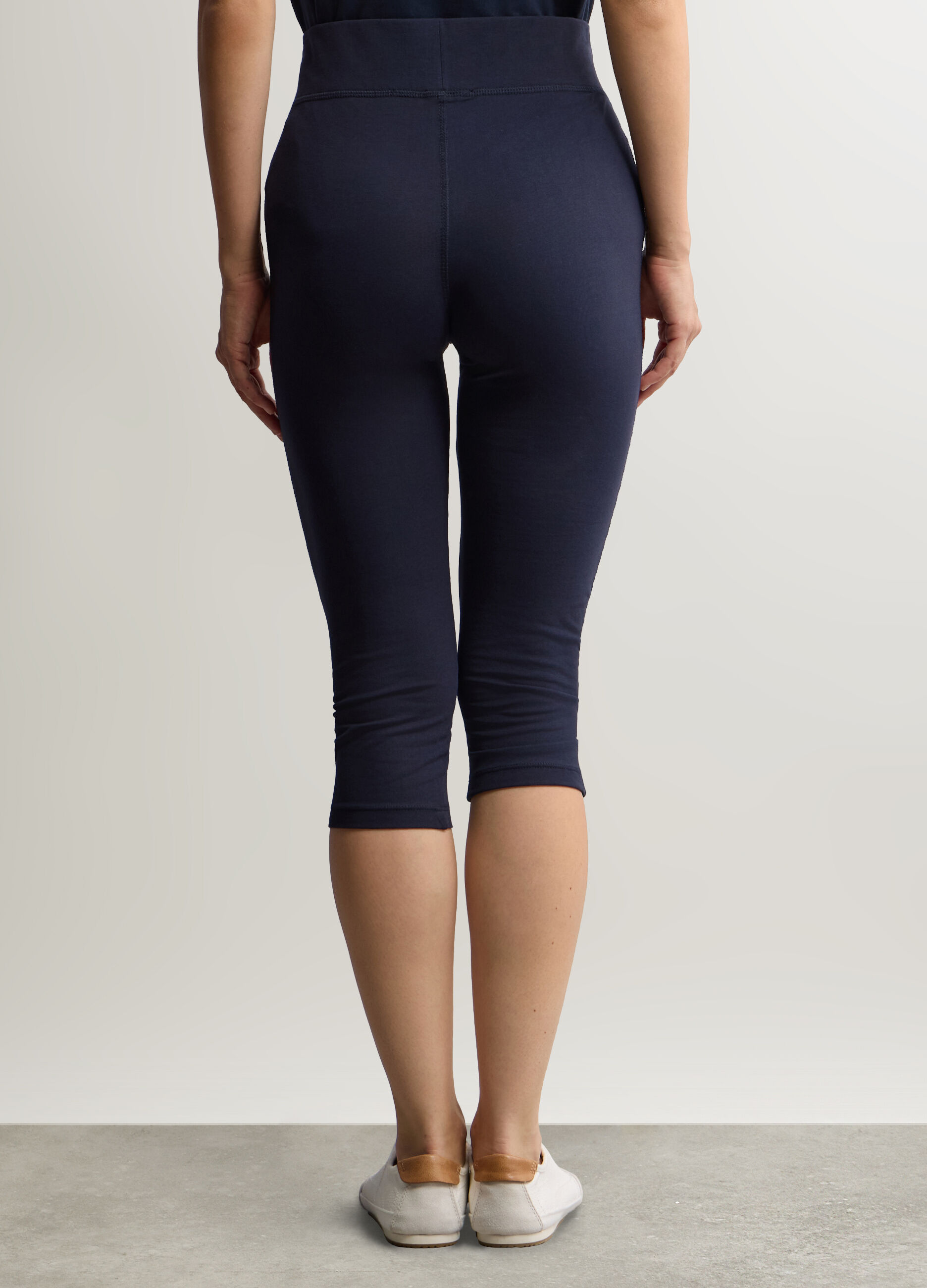 Leggings Capri Slim Fit in jersey di cotone stretch donna_2