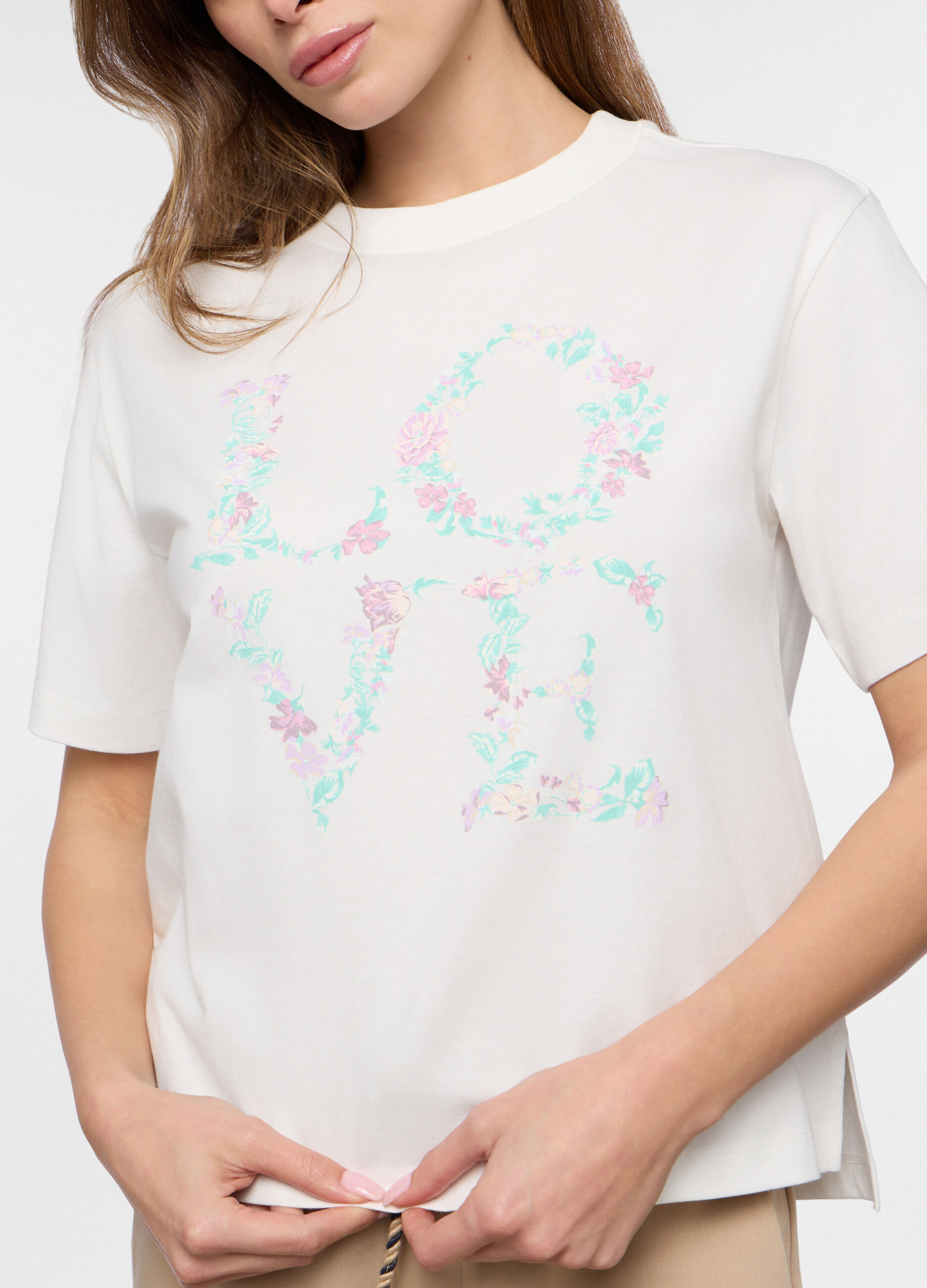 T-shirt in jersey di puro cotone donna_2