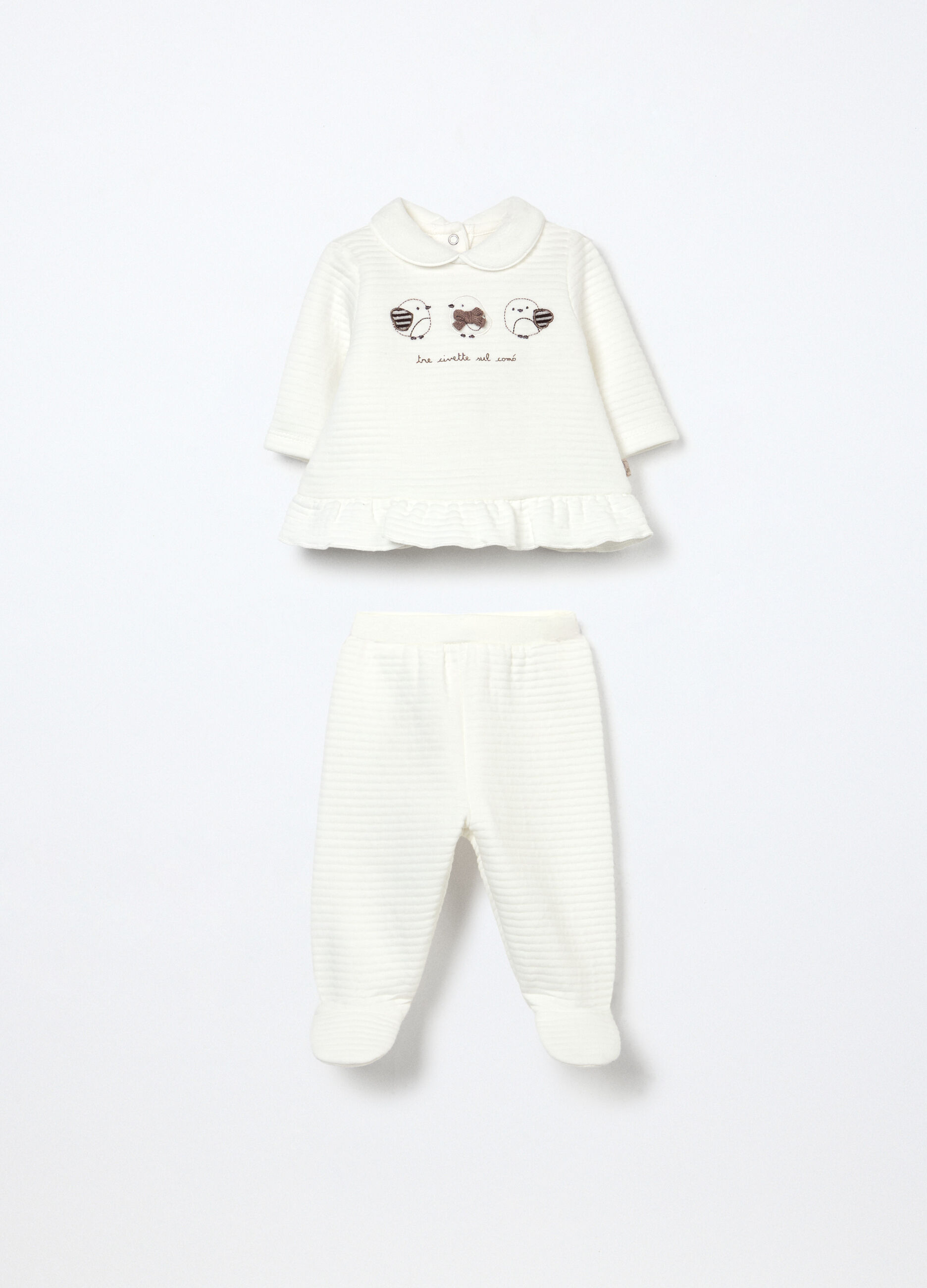 Set in matelass&eacute; misto cotone neonata_0