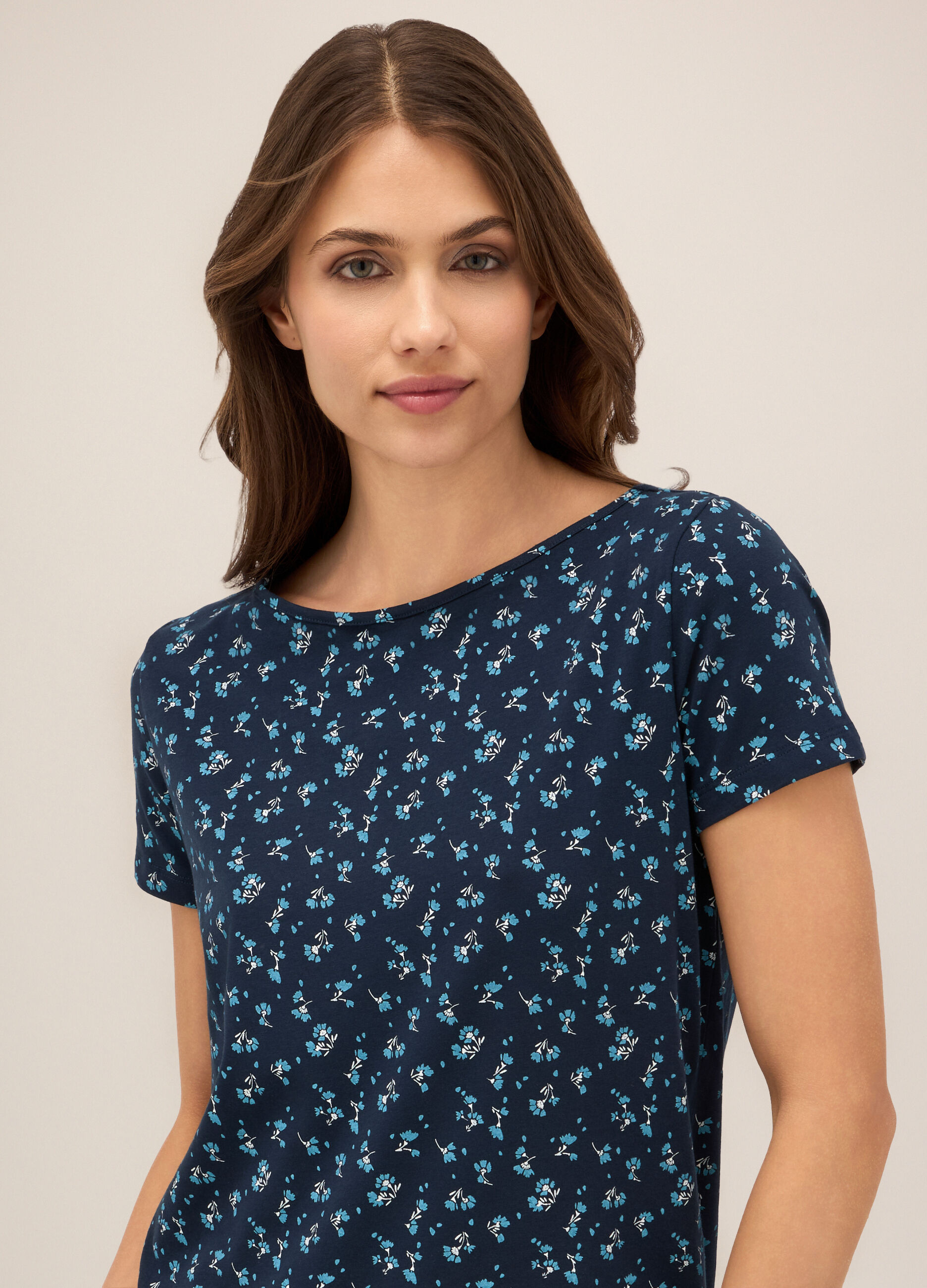 Abito corto in cotone stretch donna