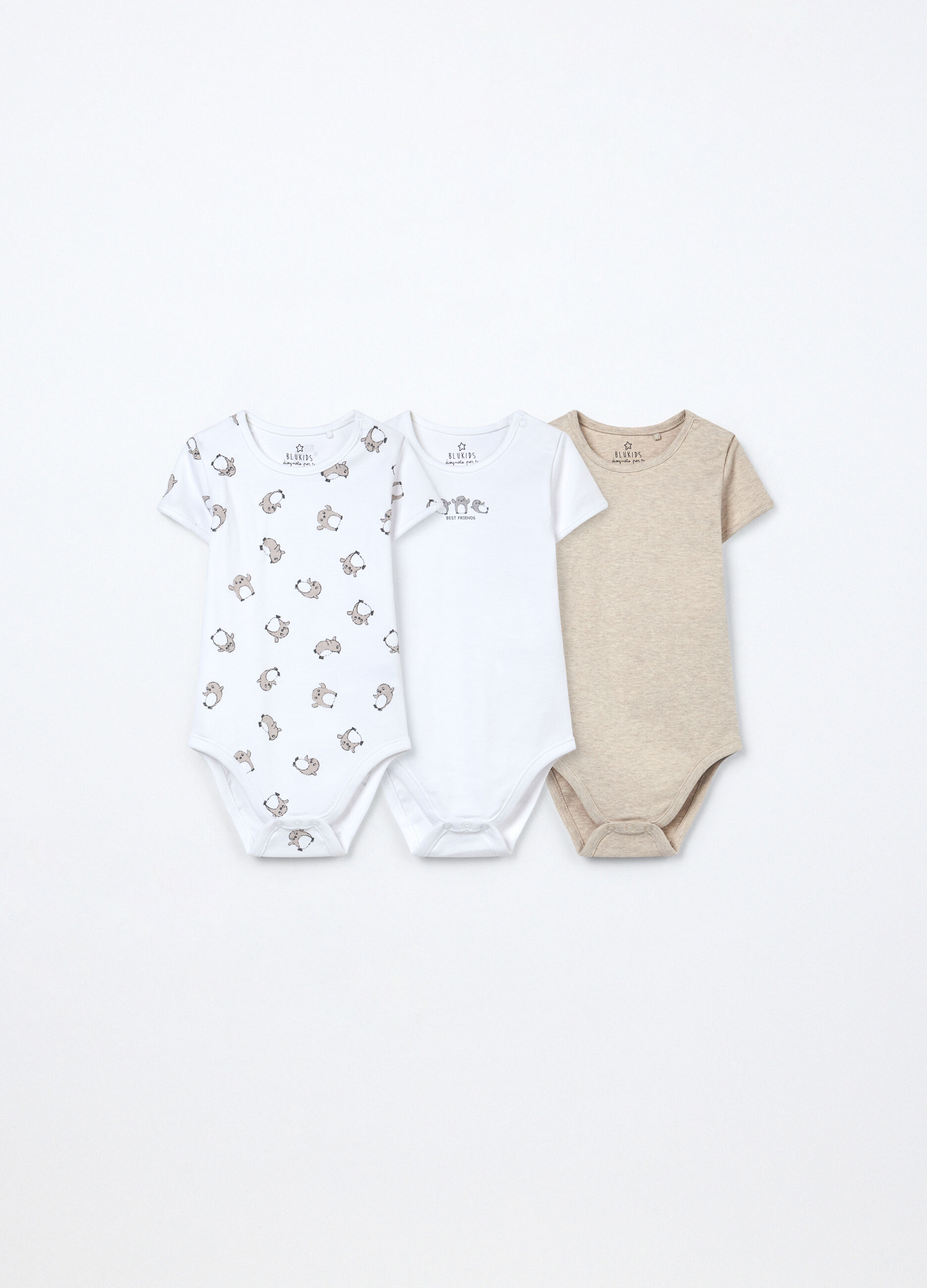 Pack 3 body in interlock di puro cotone neonato_0