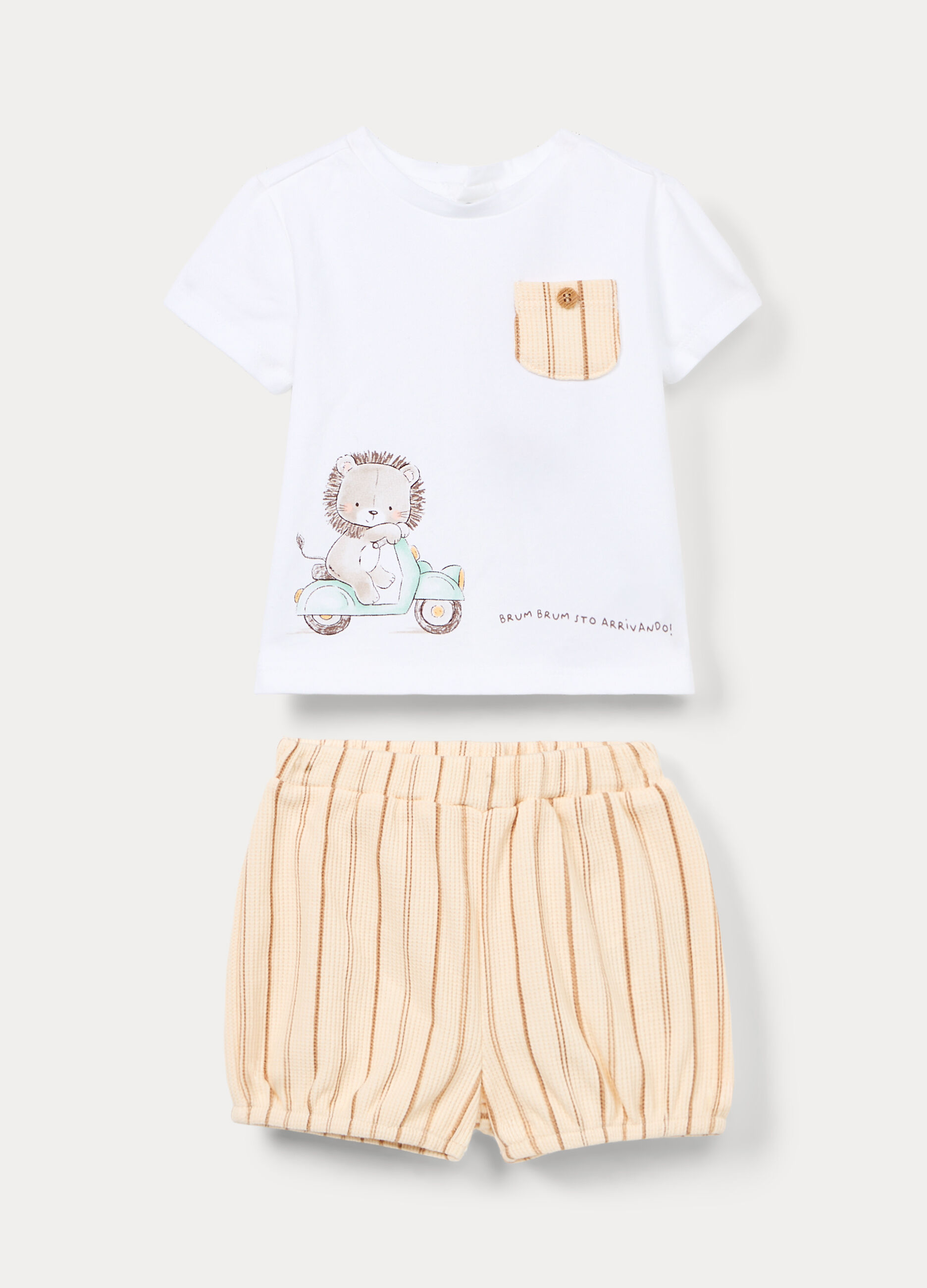 Jogging set in jersey di cotone stretch neonato_0