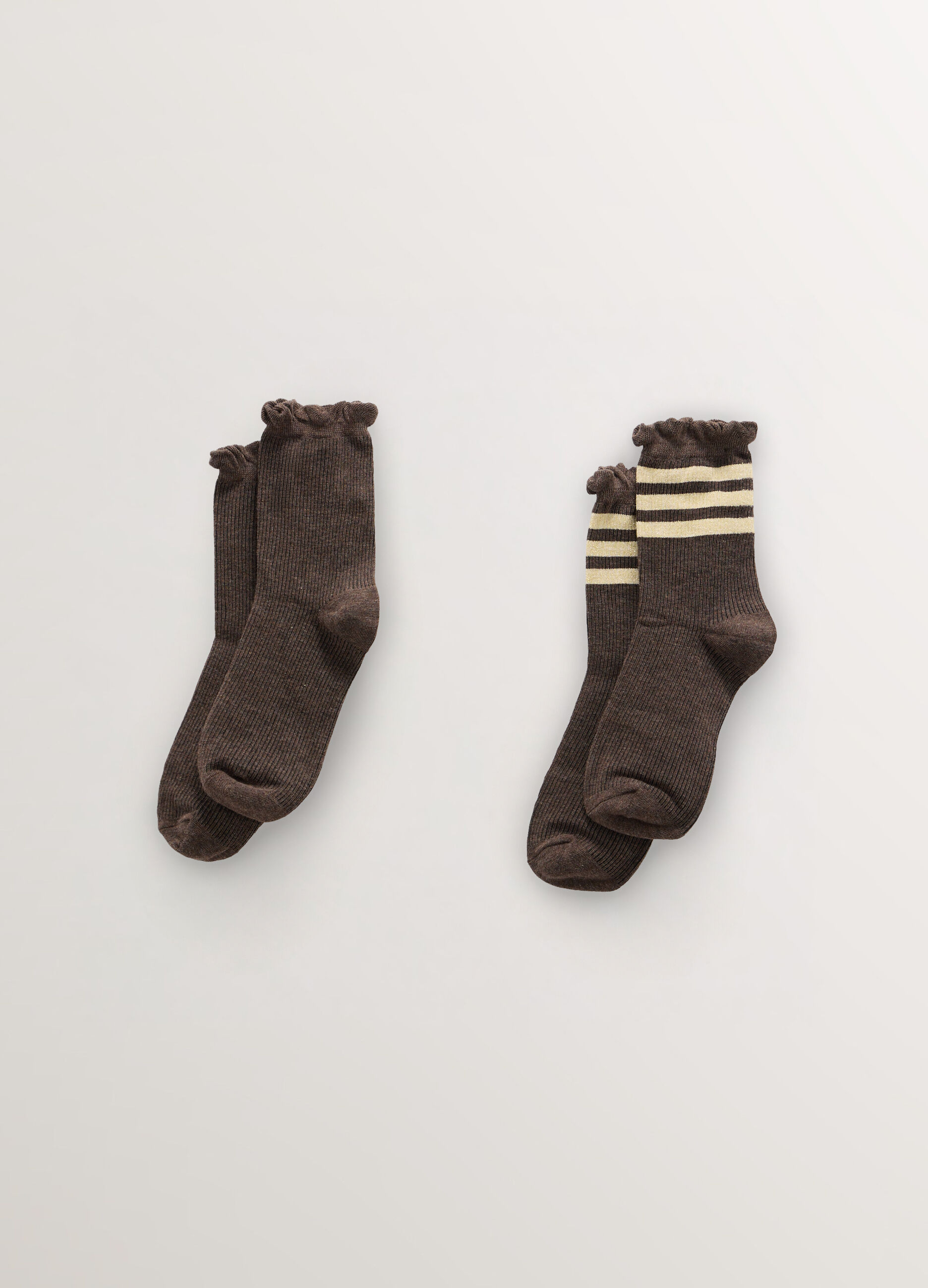 Pack 2 calze in costina misto cotone stretch _0
