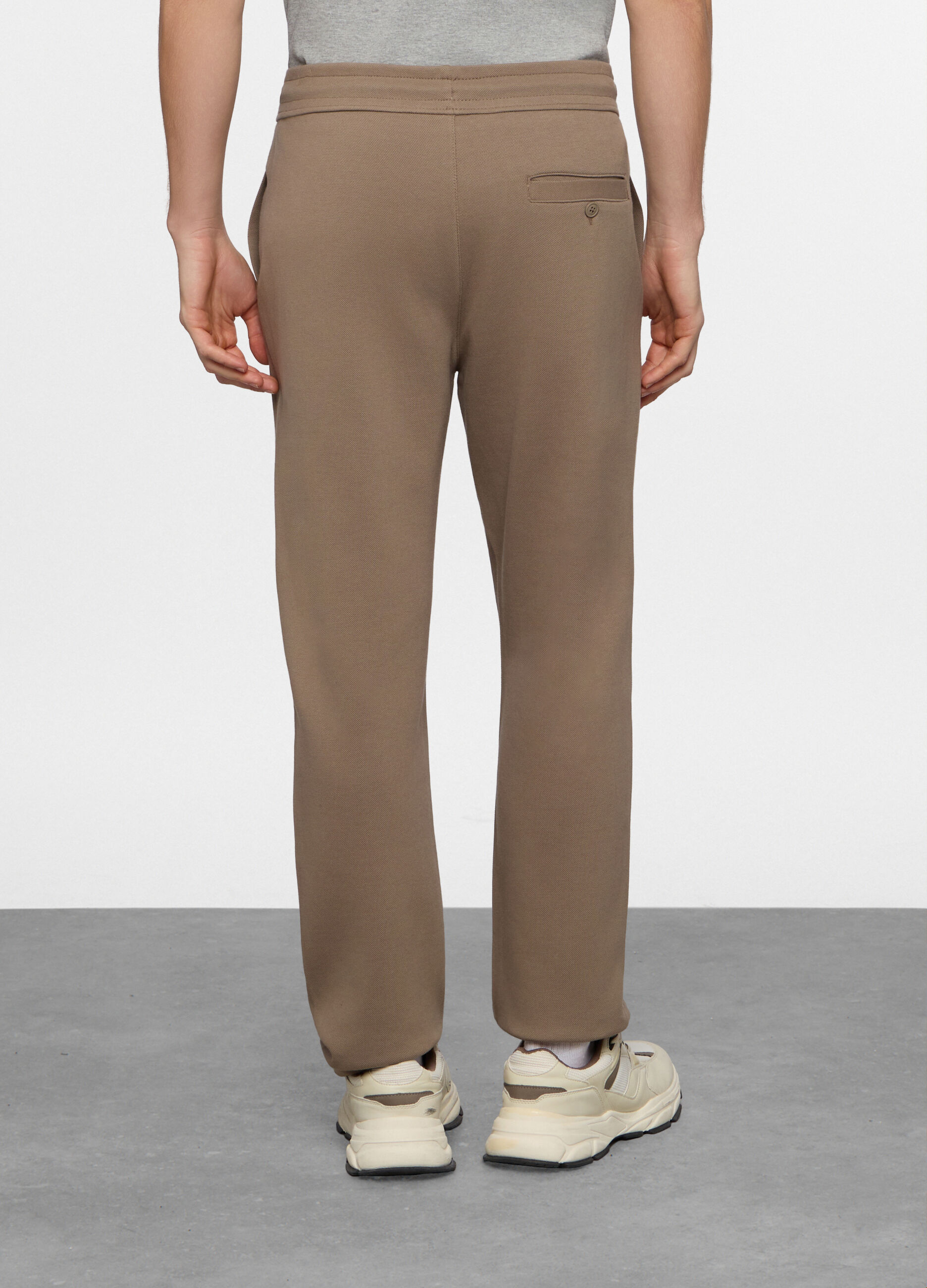 Jogger con cr&ecirc;te in interlock uomo_1