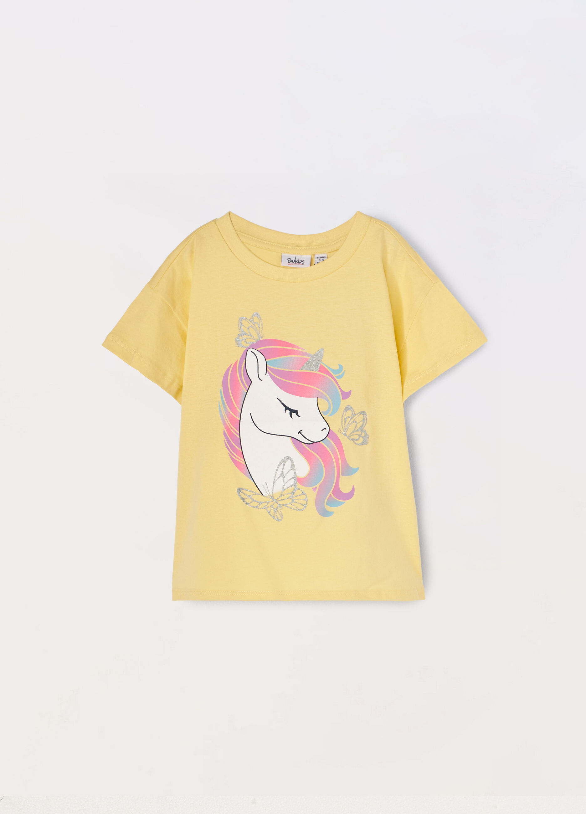 T-shirt in jersey di puro cotone bambina_0