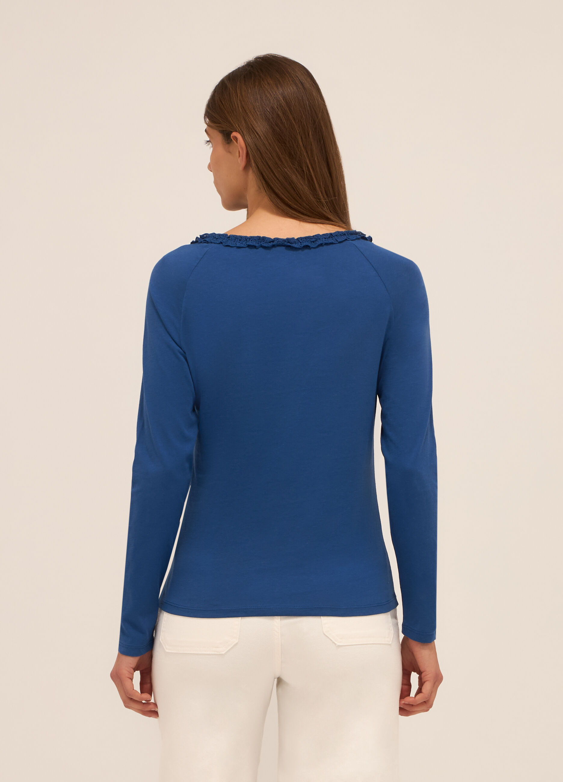 T-shirt in jersey di puro cotone donna_1