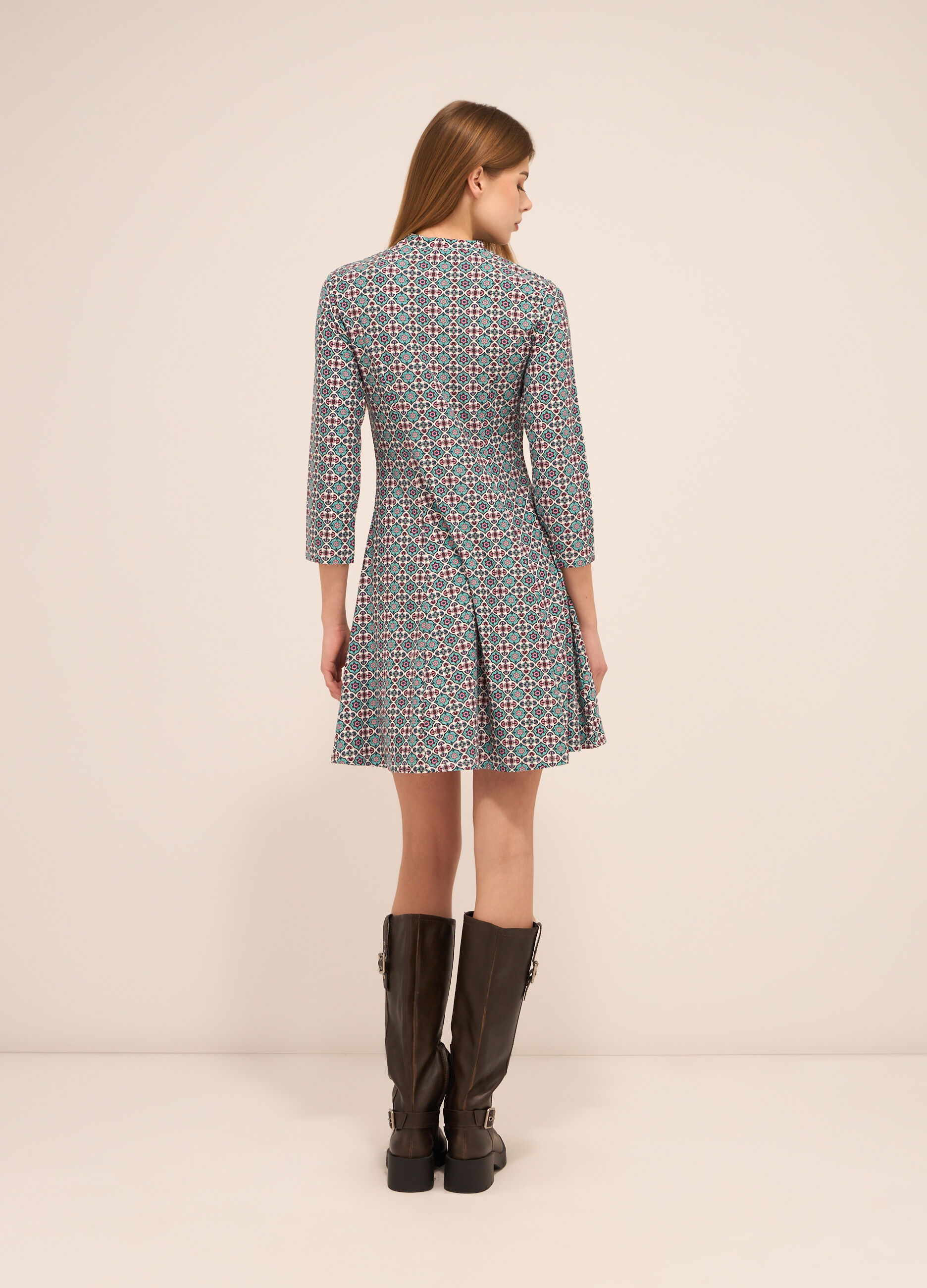 Abito corto in jersey stretch donna_1