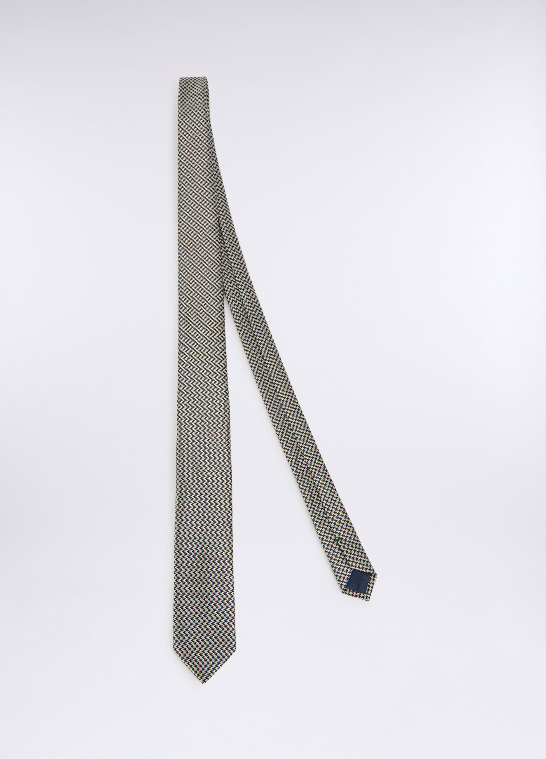 Cravatta slim pied-de-poule uomo_0