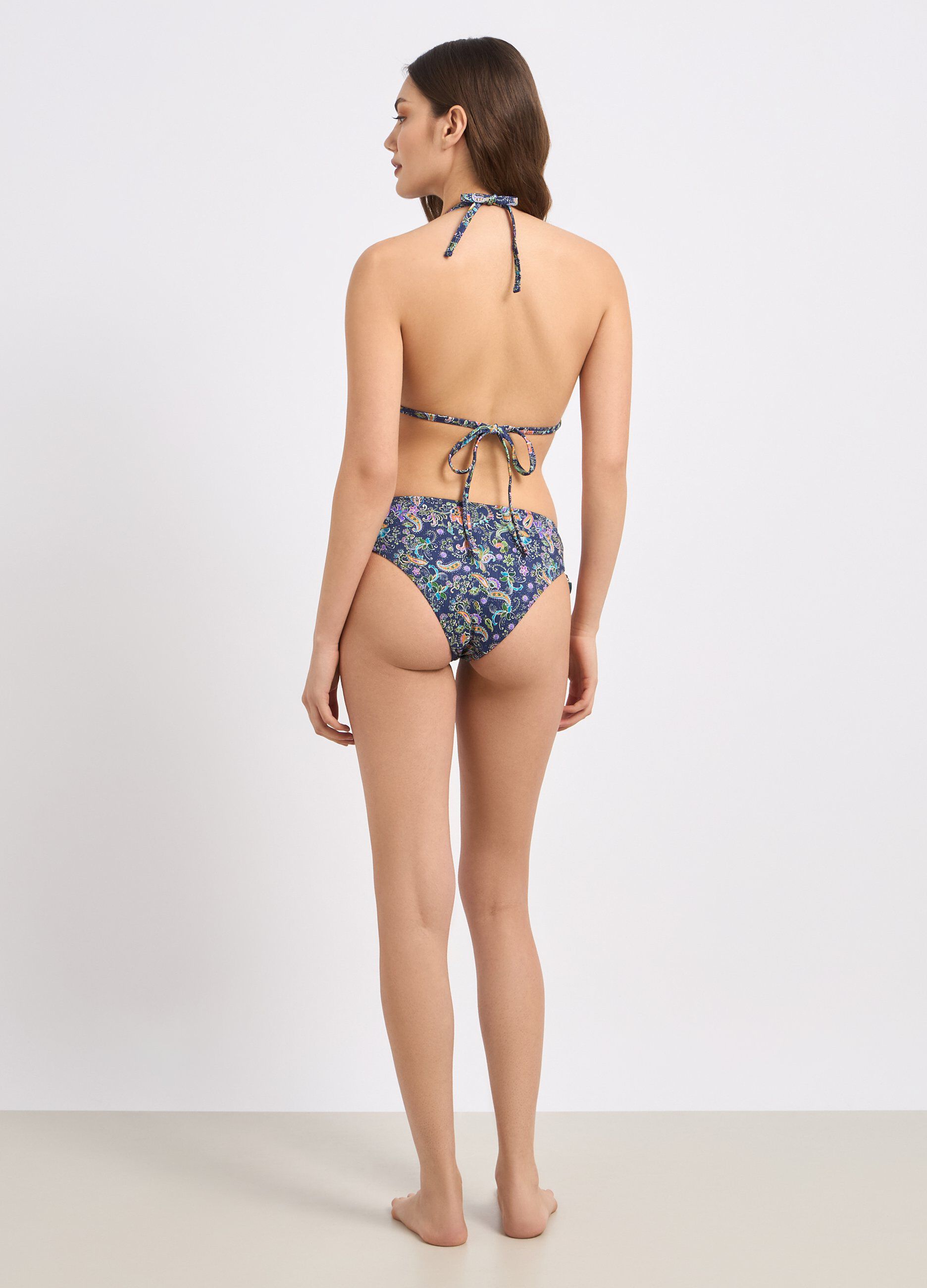 Top bikini a triangolo con stampa donna_1