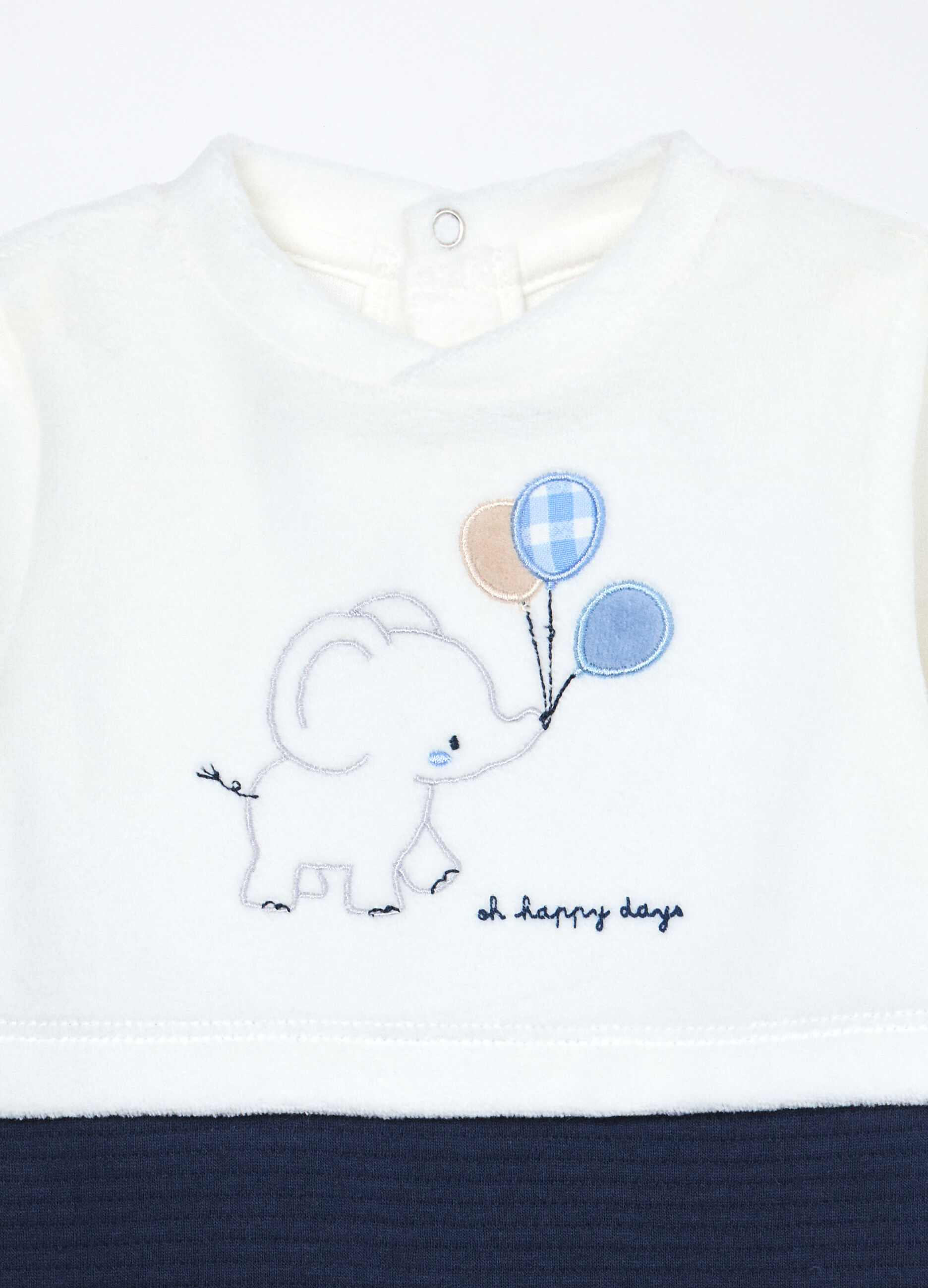 Tutina in misto cotone velour neonato_2