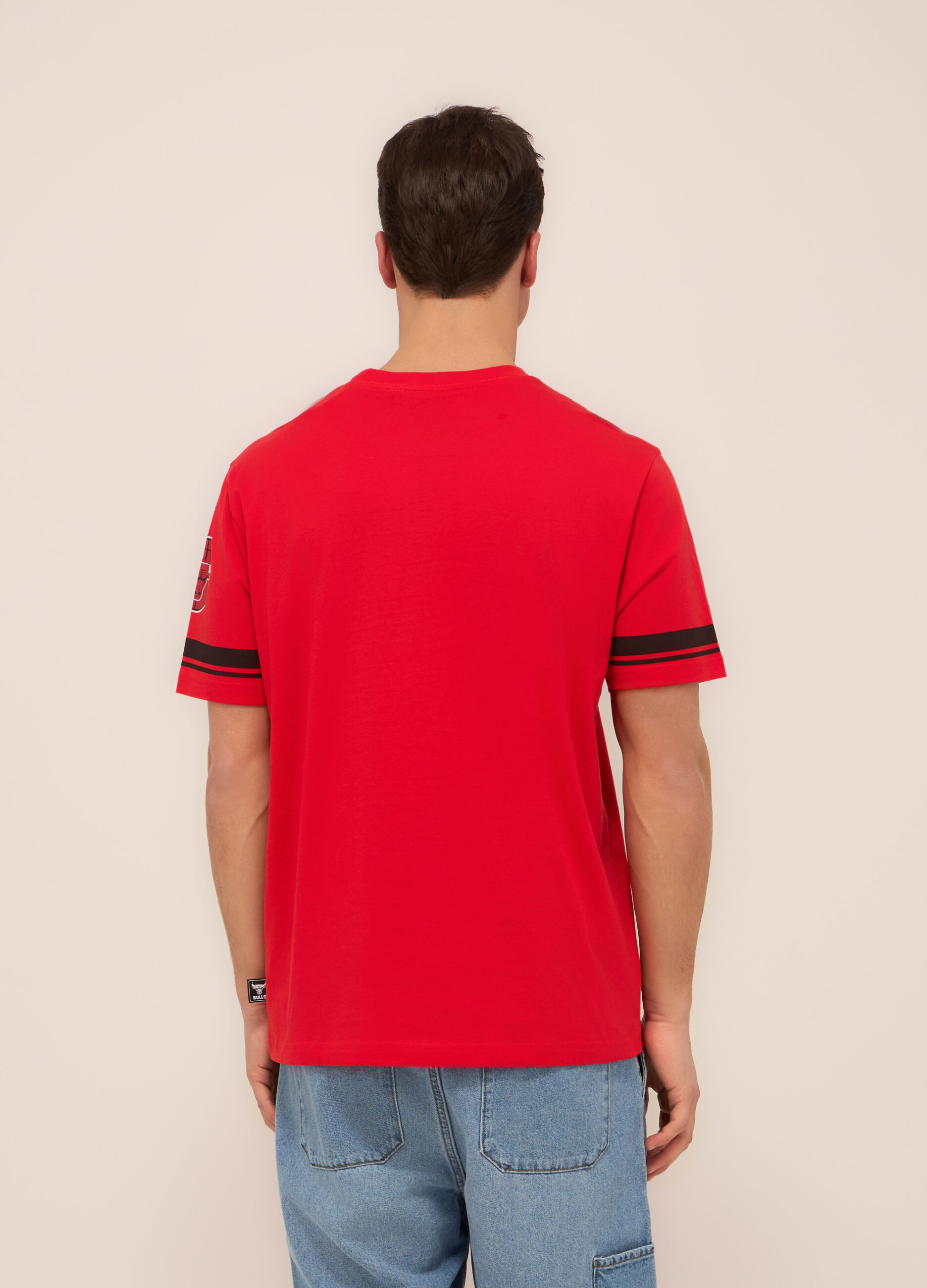 T-shirt basketball in jersey di cotone uomo_1