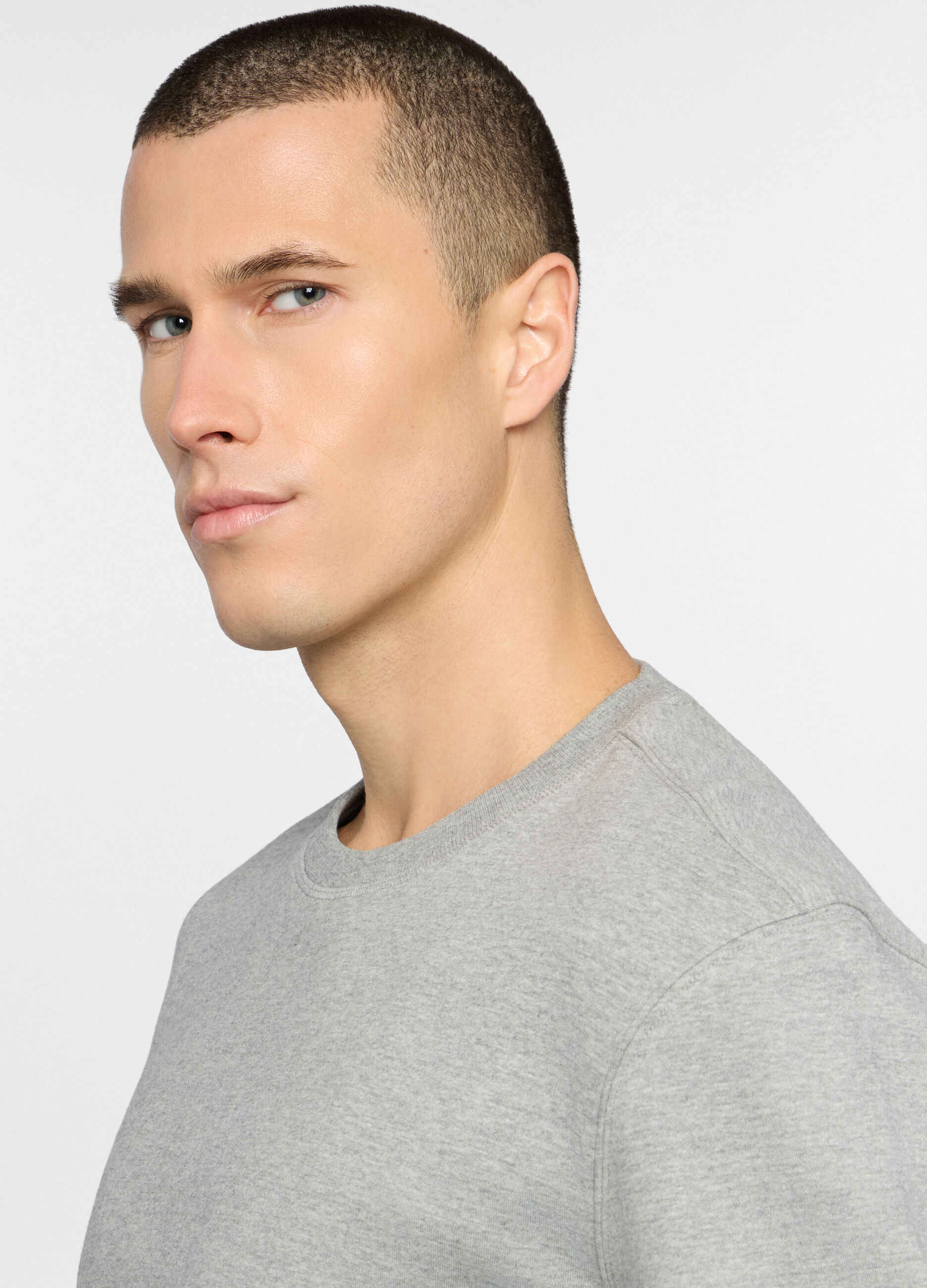 Felpa girocollo in misto cotone uomo_2