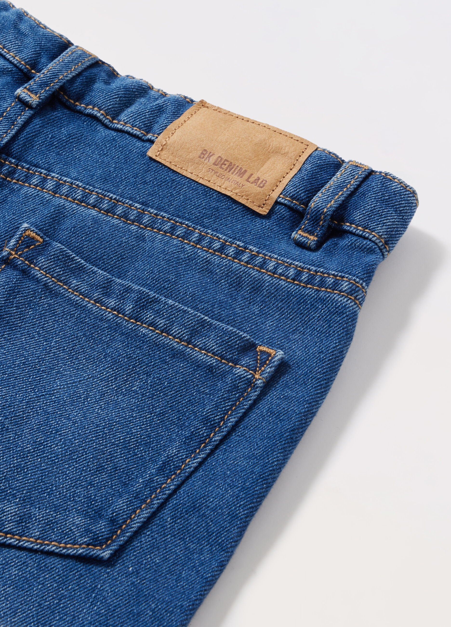 Pantaloni in denim di misto cotone ragazza_1
