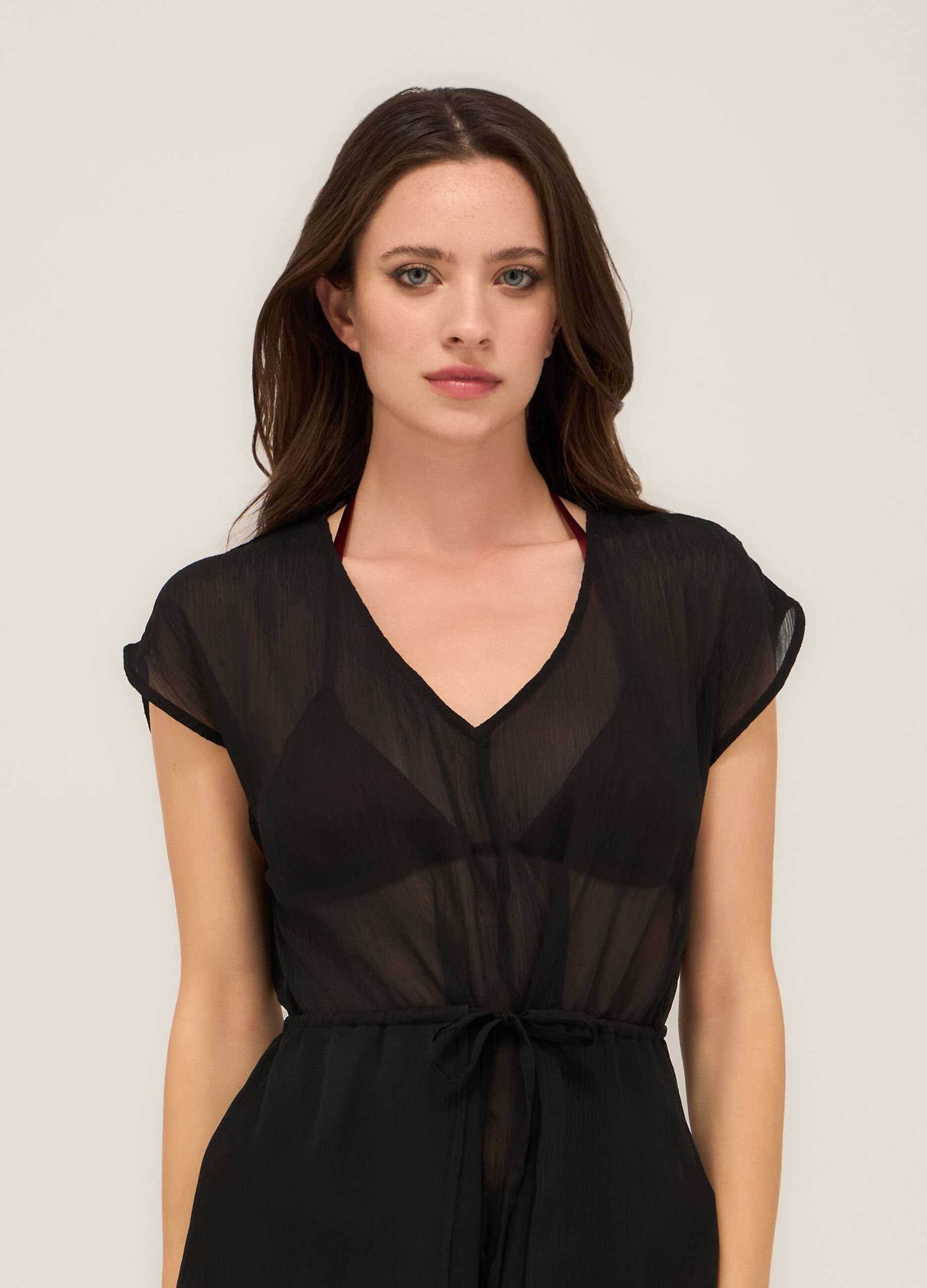 Copricostume in chiffon donna_2