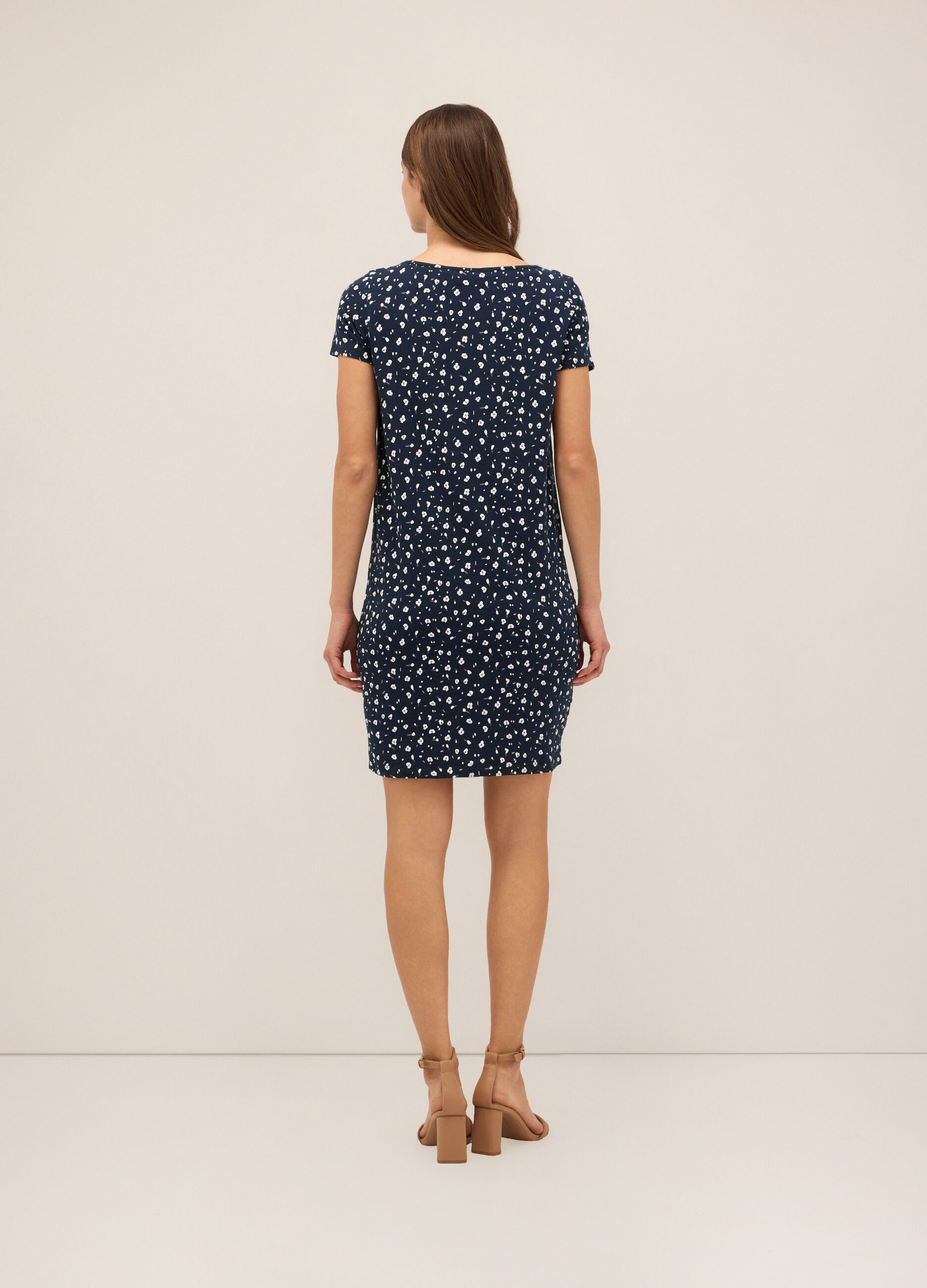 Abito corto in cotone stretch donna_1