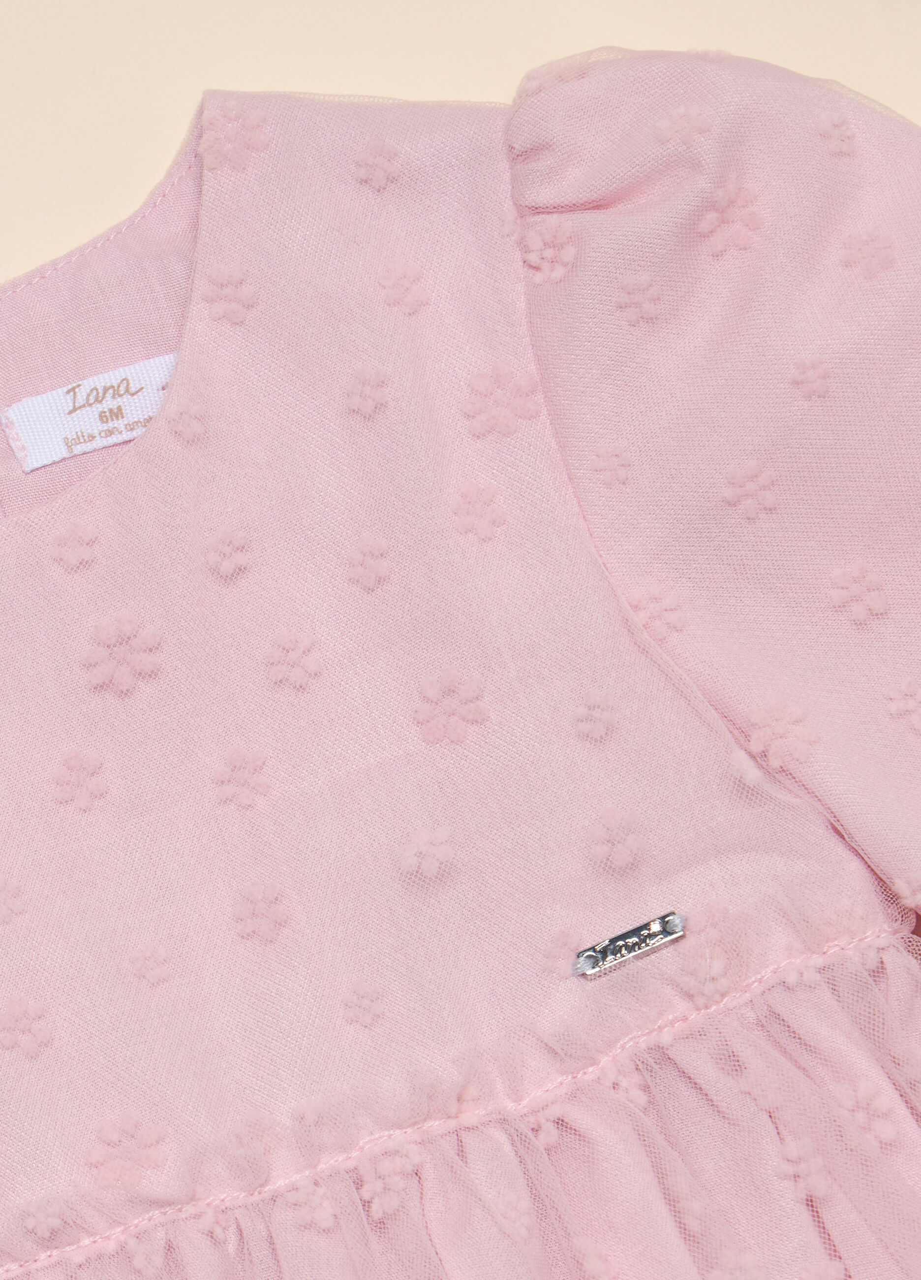 Vestito con inserti in tulle_1